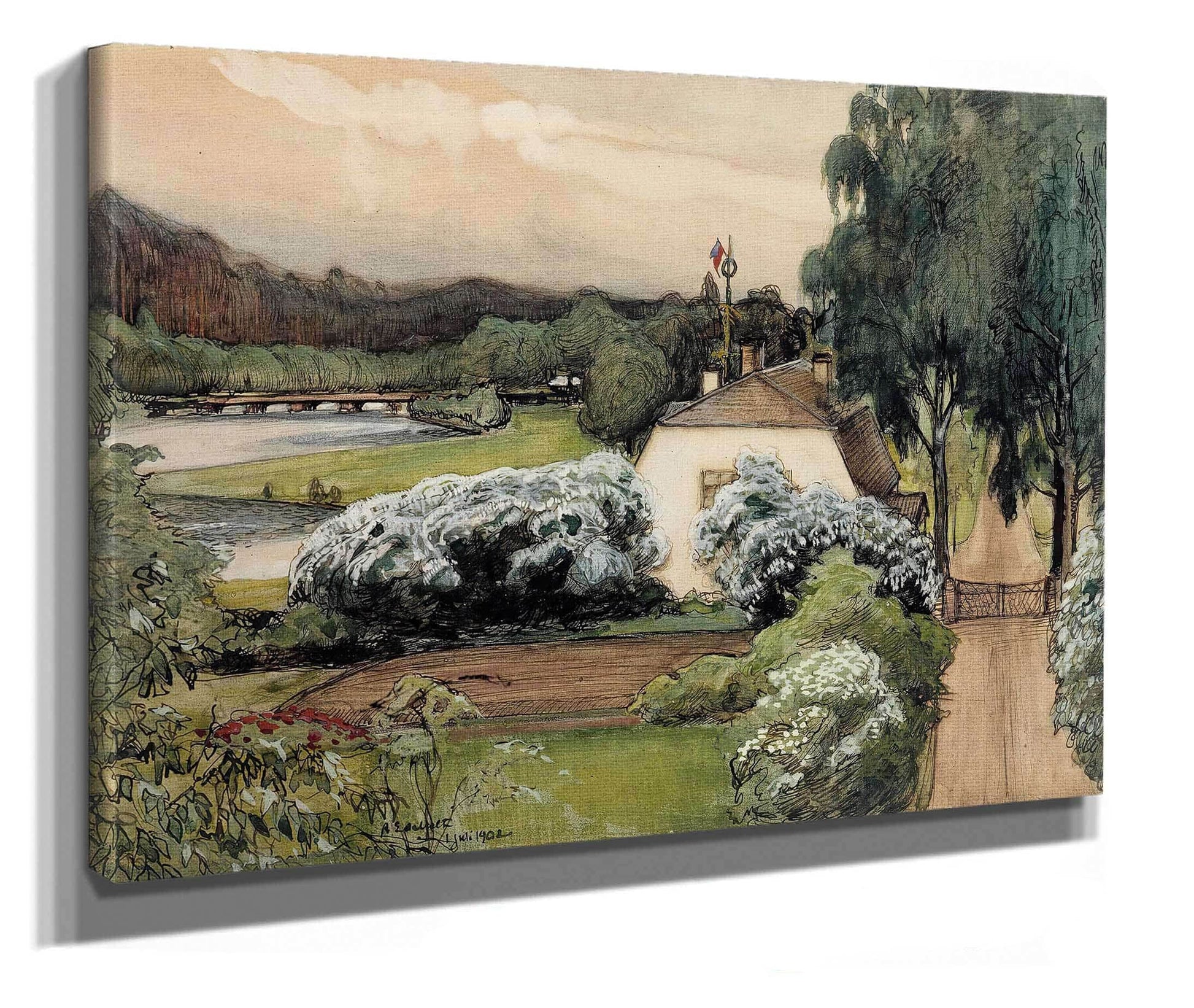 The Foremans House At The Saari Manor by Albert Edelfelt