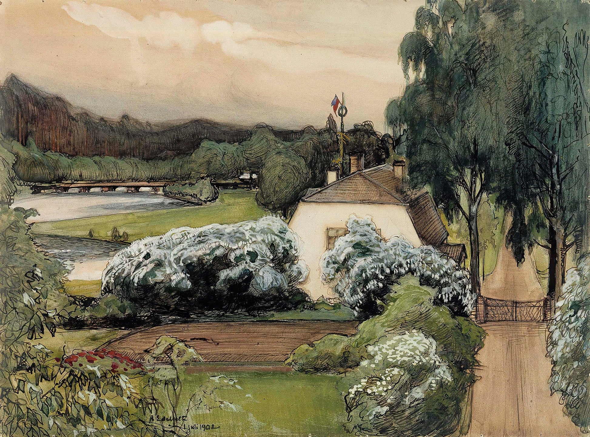 The Foremans House At The Saari Manor by Albert Edelfelt