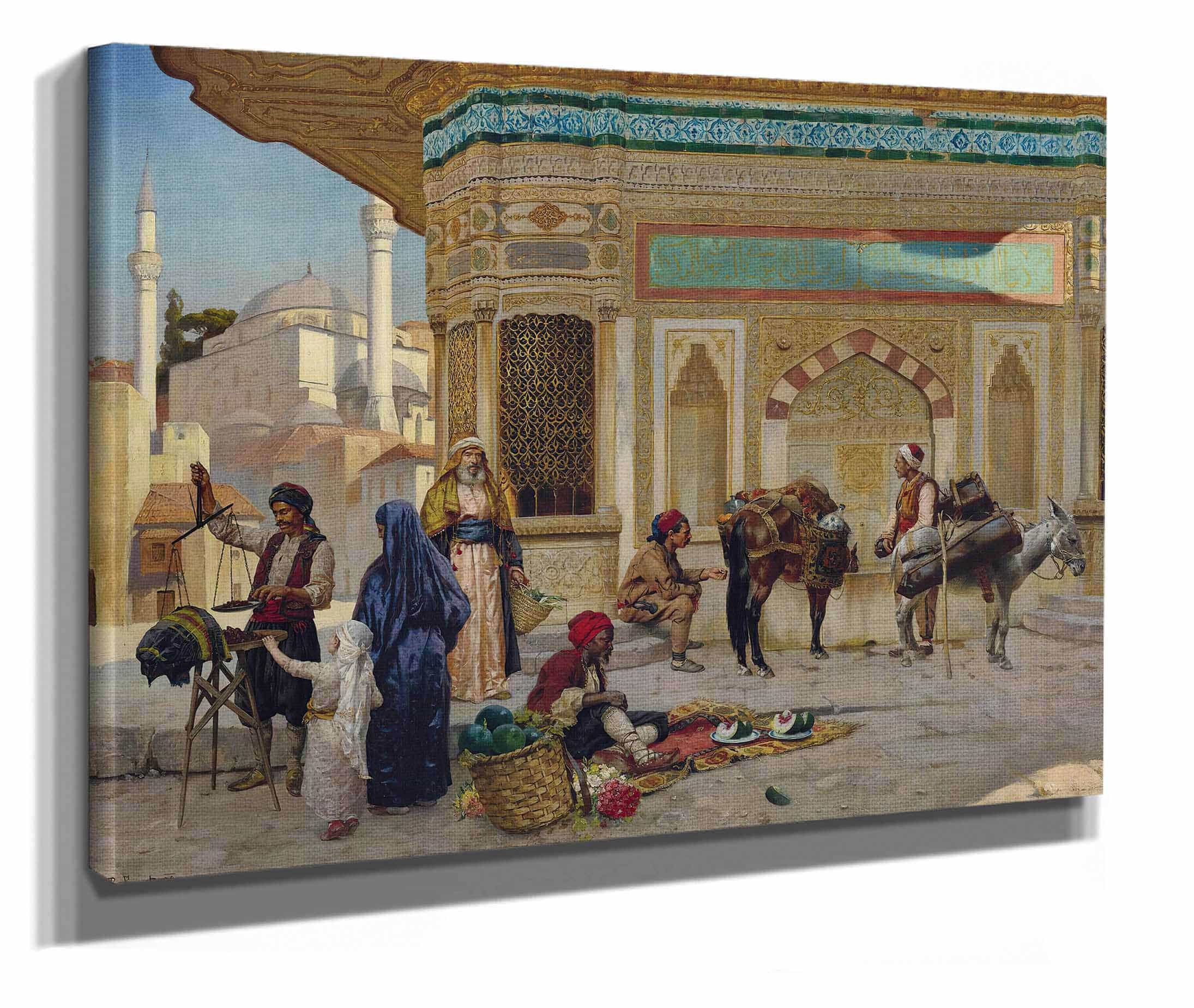 The Fountain Of Ahmed Iii Istanbul by Rudolf Ernst