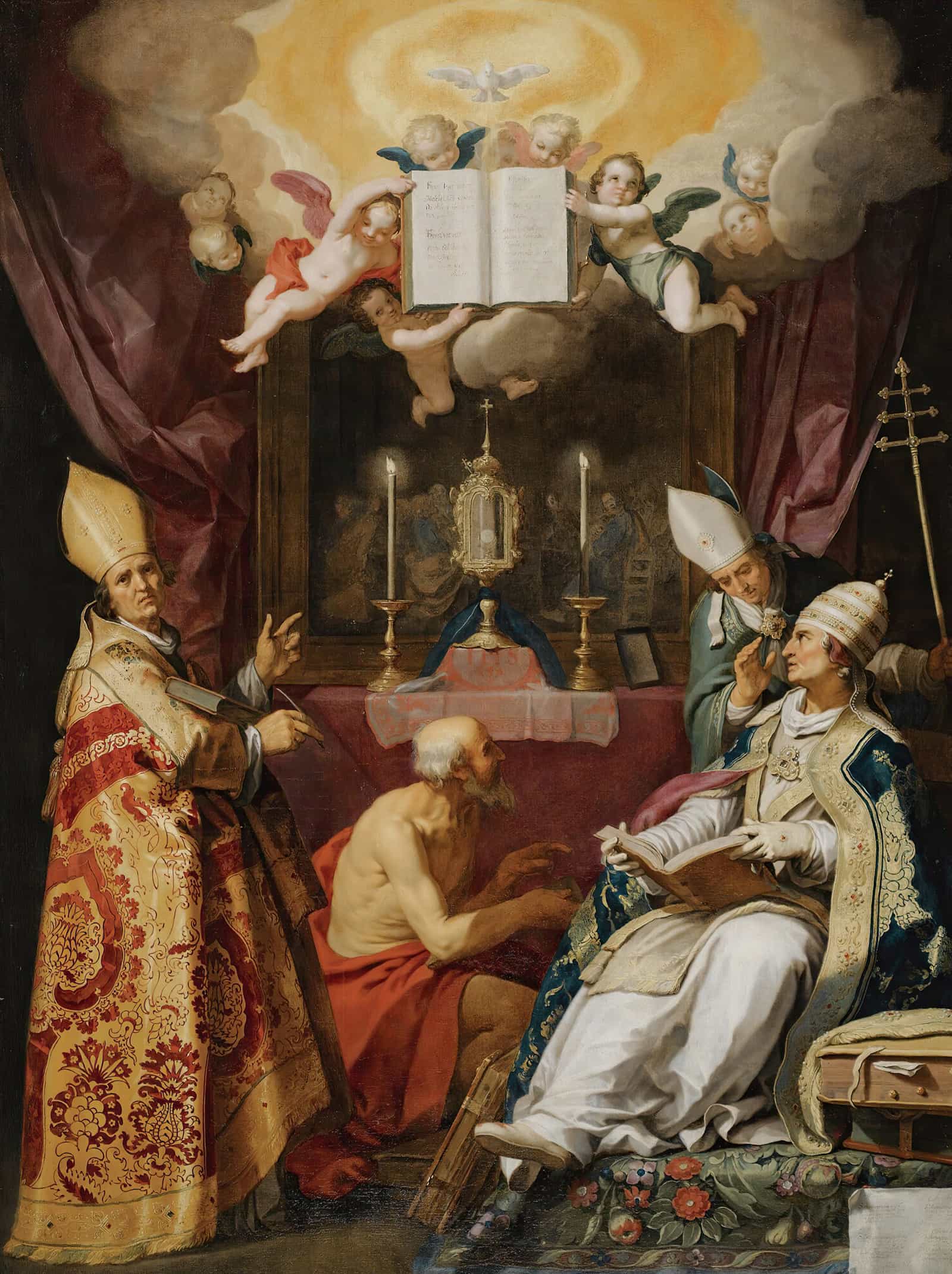 The Four Fathers Of The Latin Church by Abraham Bloemaert