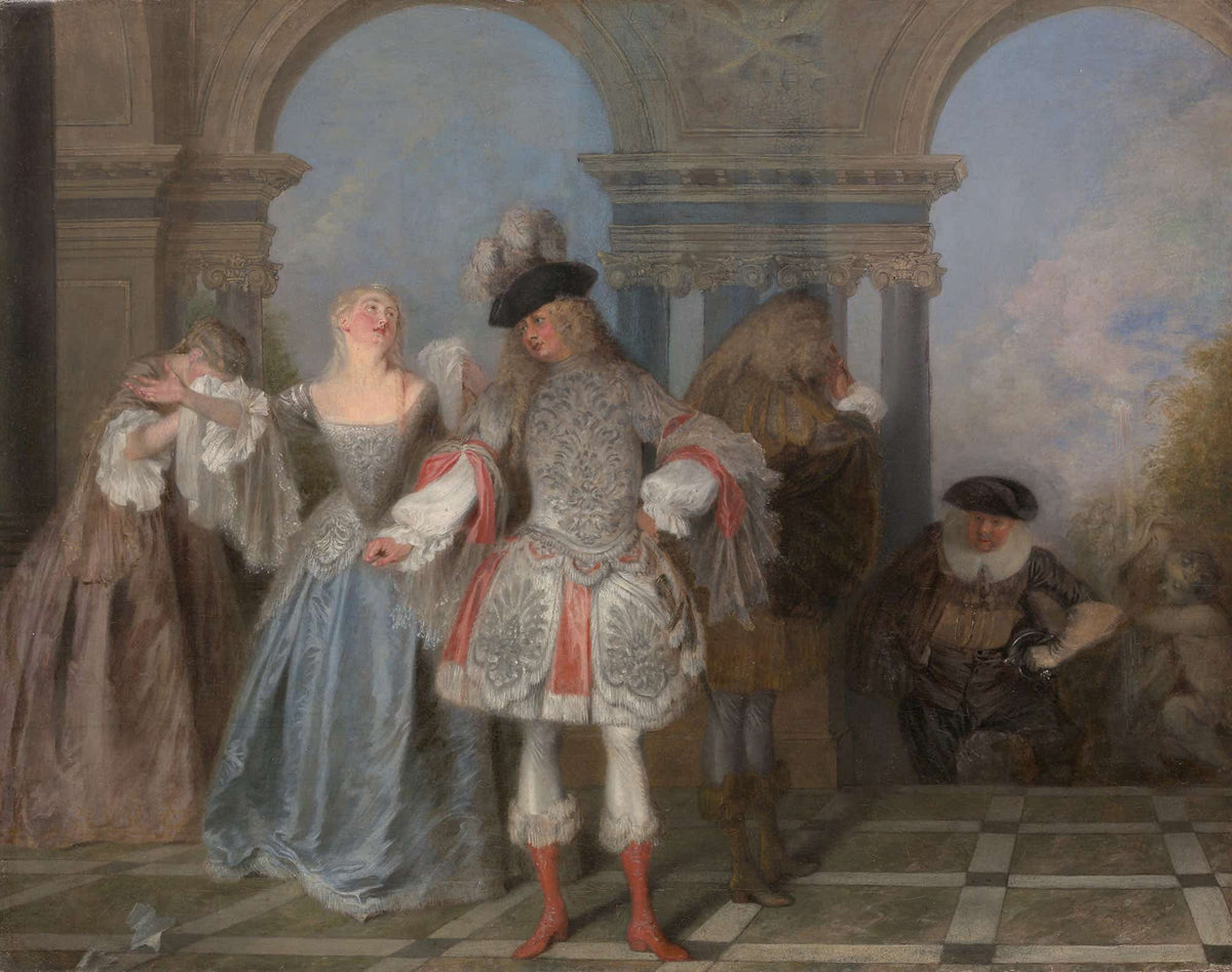 The French Comedians by Jean Antoine Watteau