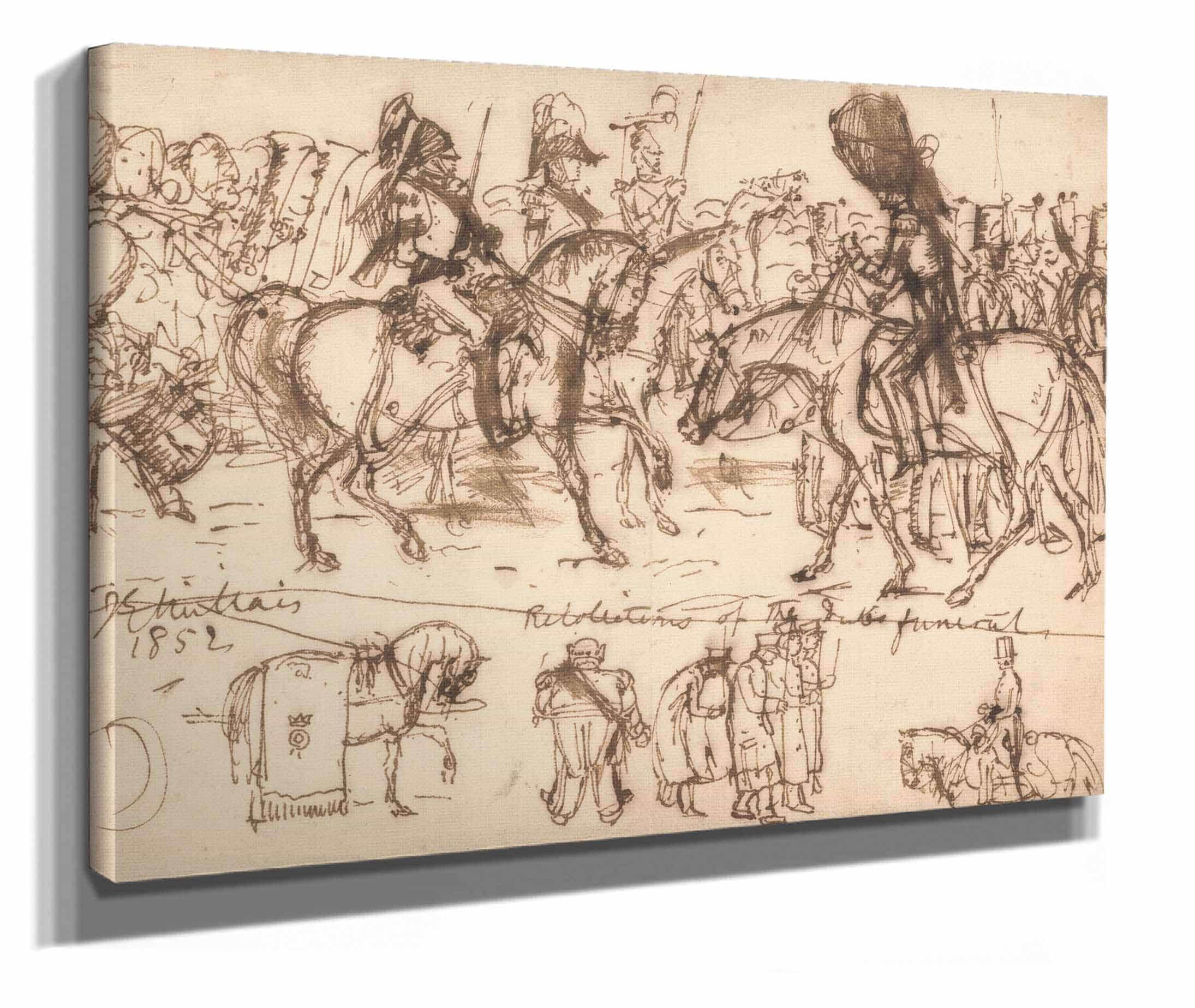 The Funeral Of The Duke Of Wellington by Sir John Everett Millais