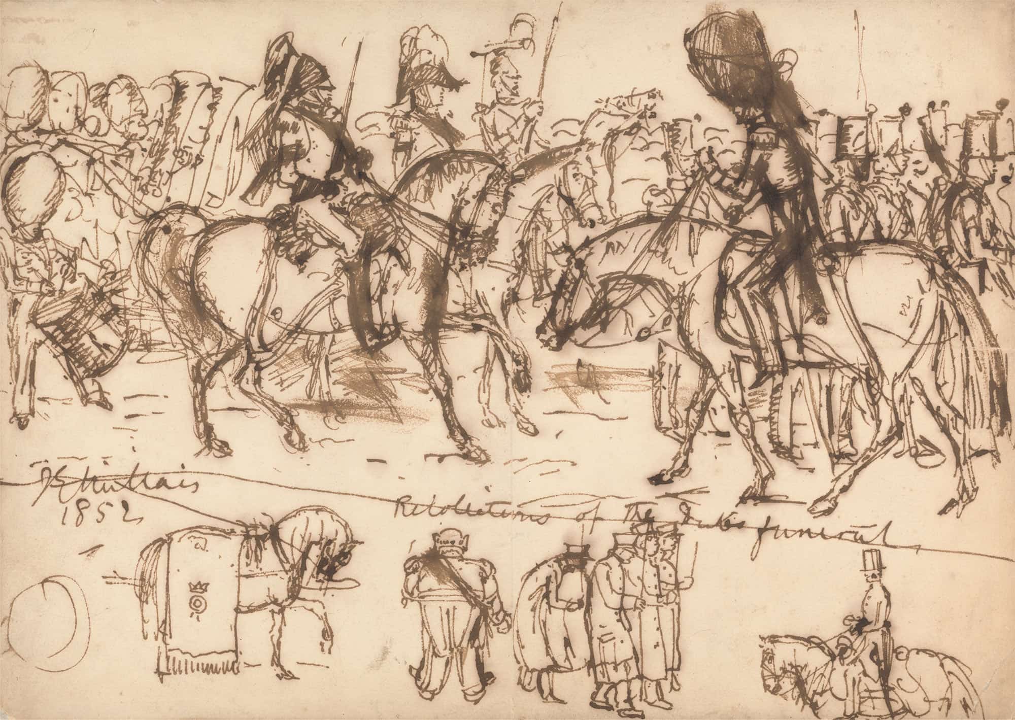 The Funeral Of The Duke Of Wellington by Sir John Everett Millais