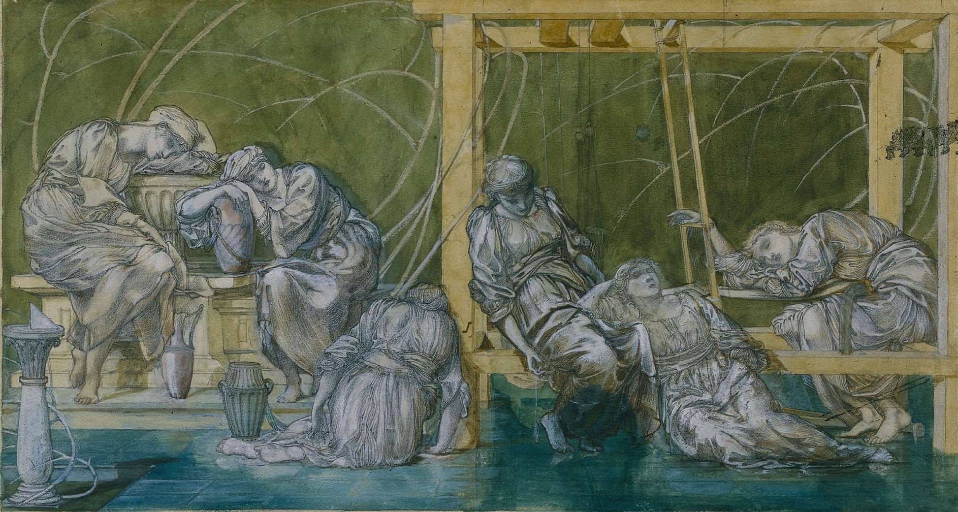 The Garden Court by Sir Edward Coley Burne Jones