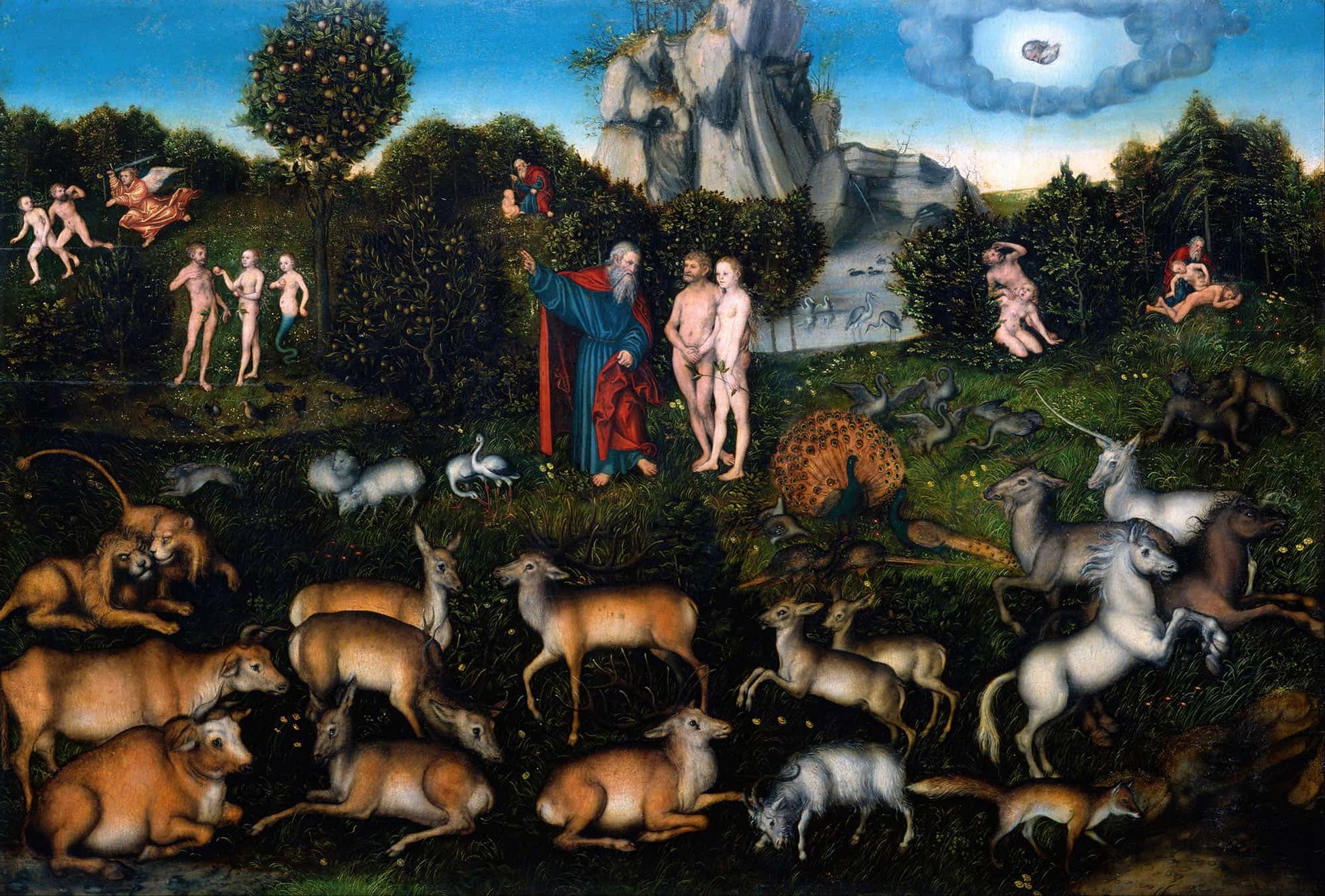 The Garden Of Eden by Lucas Cranach The Elder
