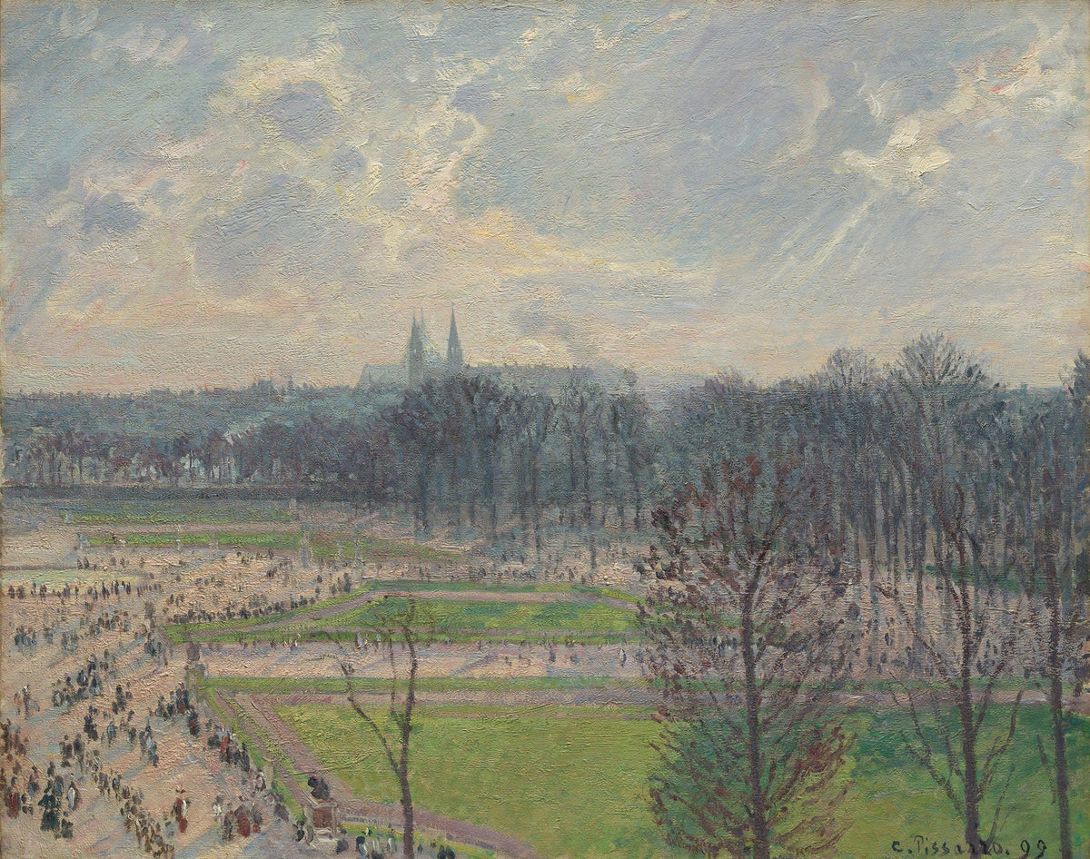 The Garden Of The Tuileries On A Winter Afternoon by Camille Pissarro