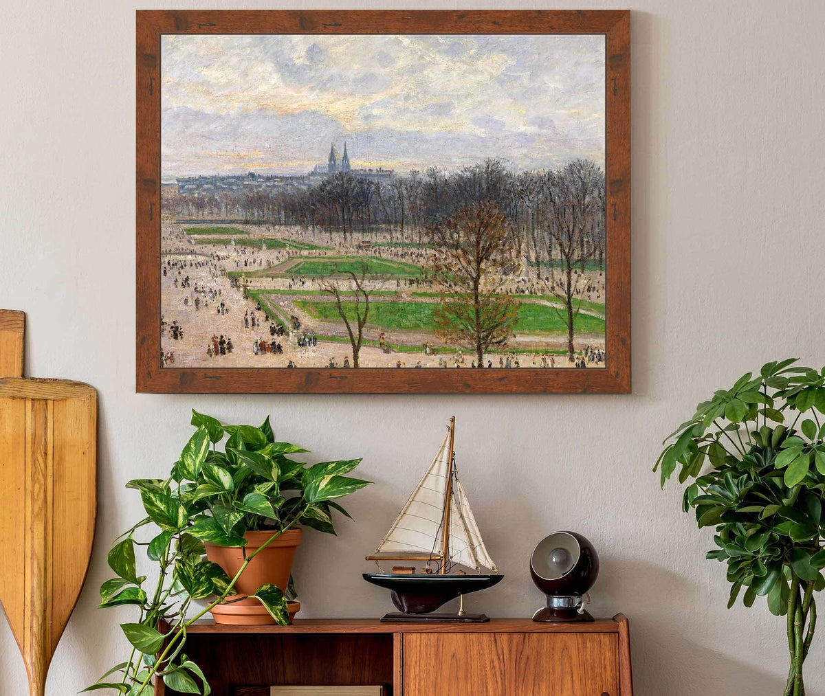 The Garden Of The Tuileries On A Winter Afternoon by Camille Pissarro