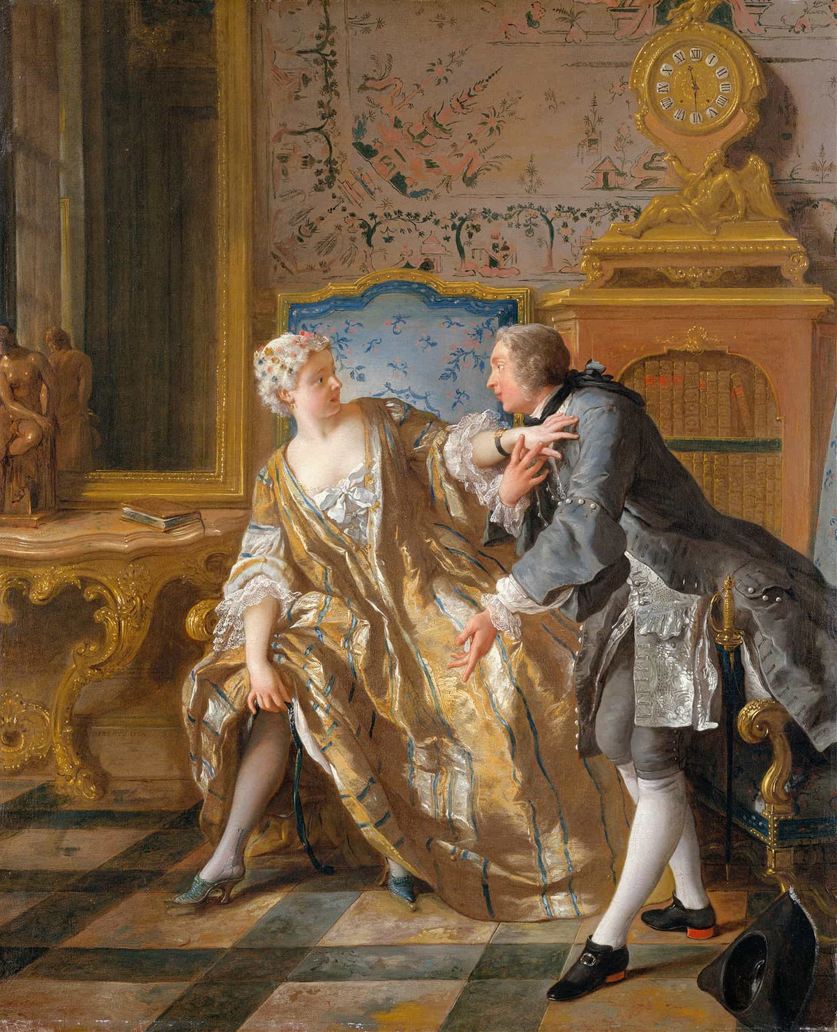 The Garter by Jean Francois De Troy