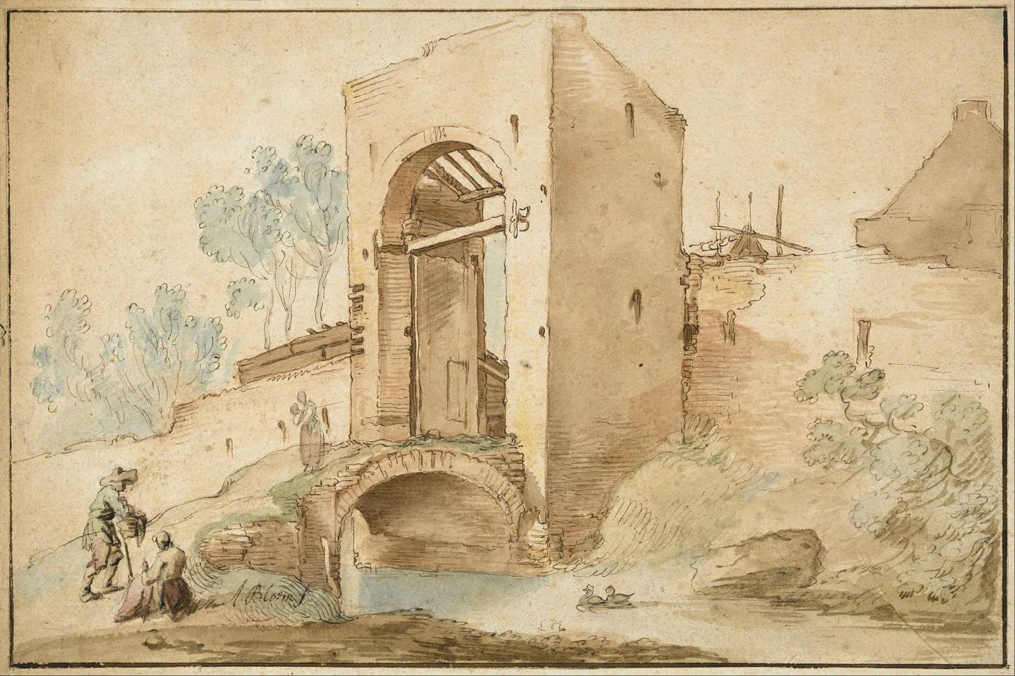 The Gateway To A Town by Abraham Bloemaert