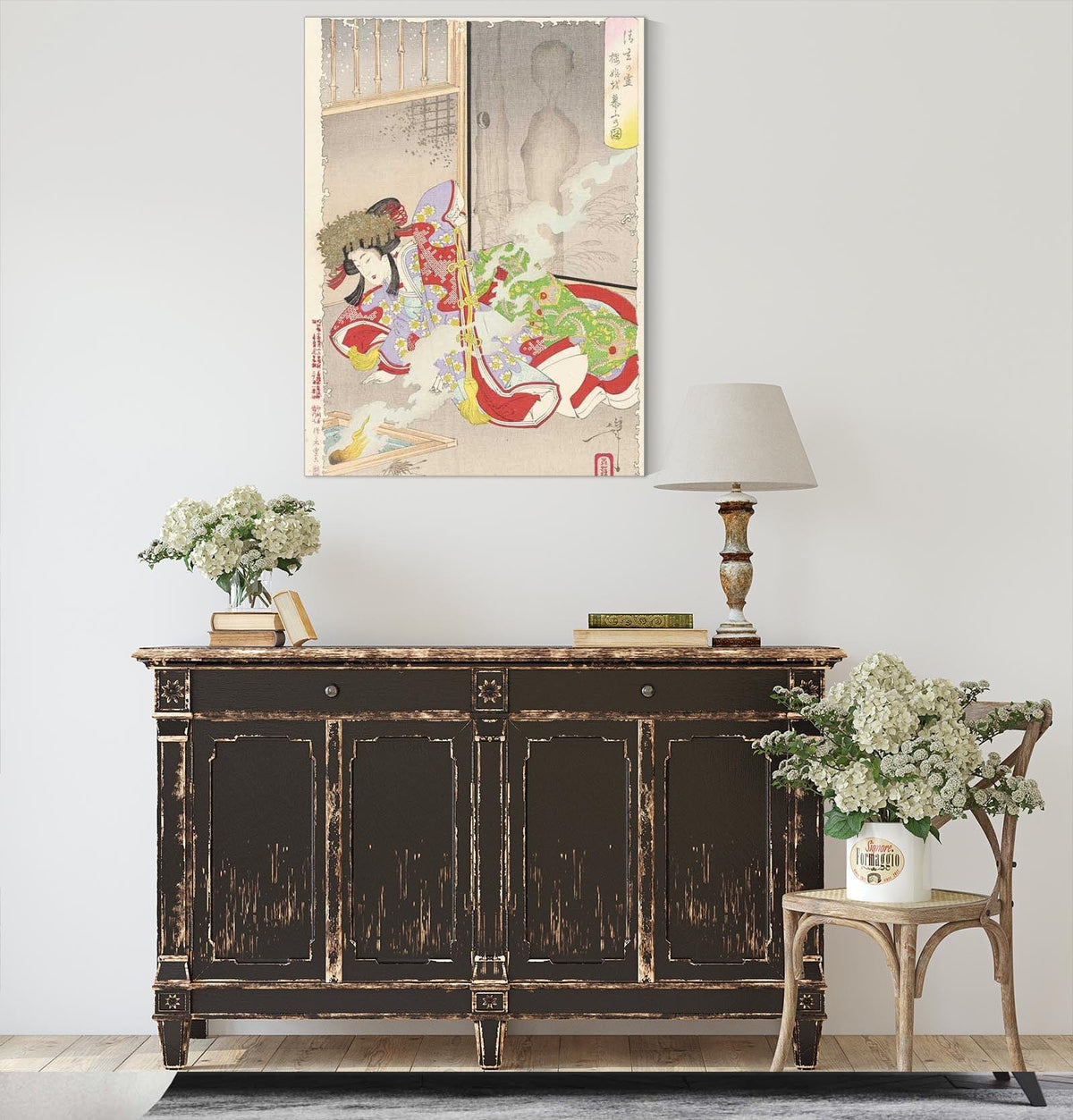 The Ghost Of Seigen Haunting Sakurahime by Tsukioka Yoshitoshi