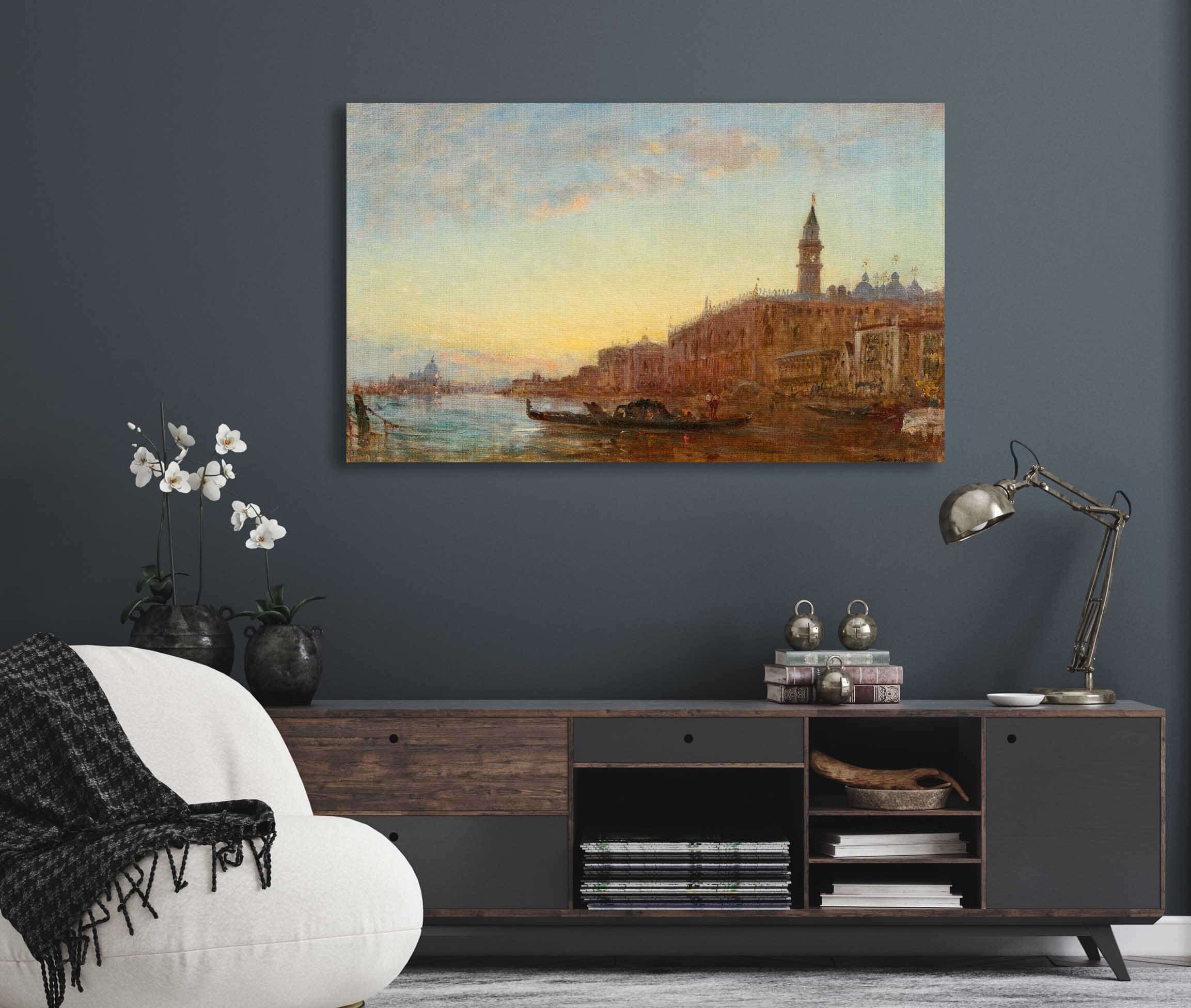 The Grand Canal In Venice by Felix Ziem