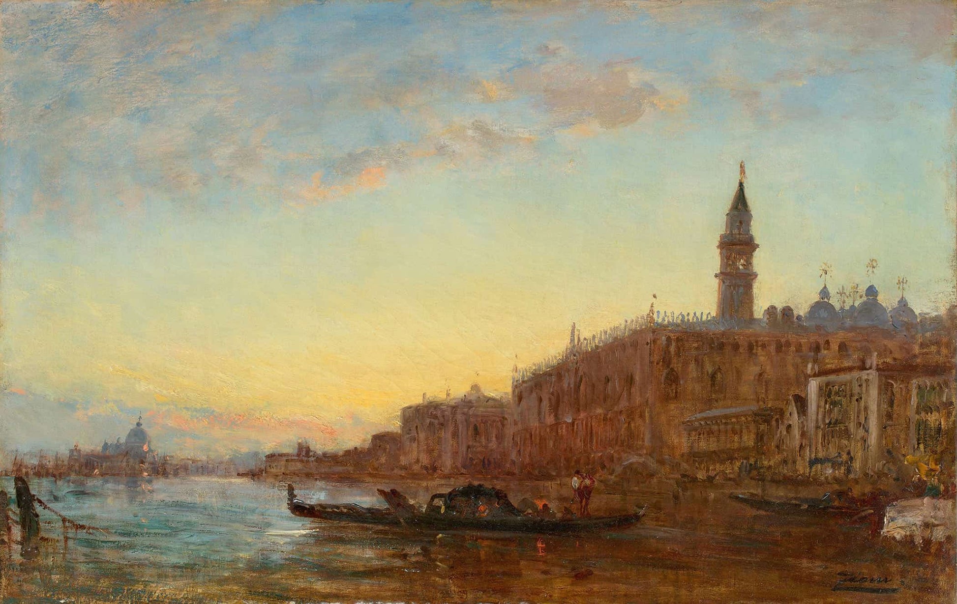 The Grand Canal In Venice by Felix Ziem