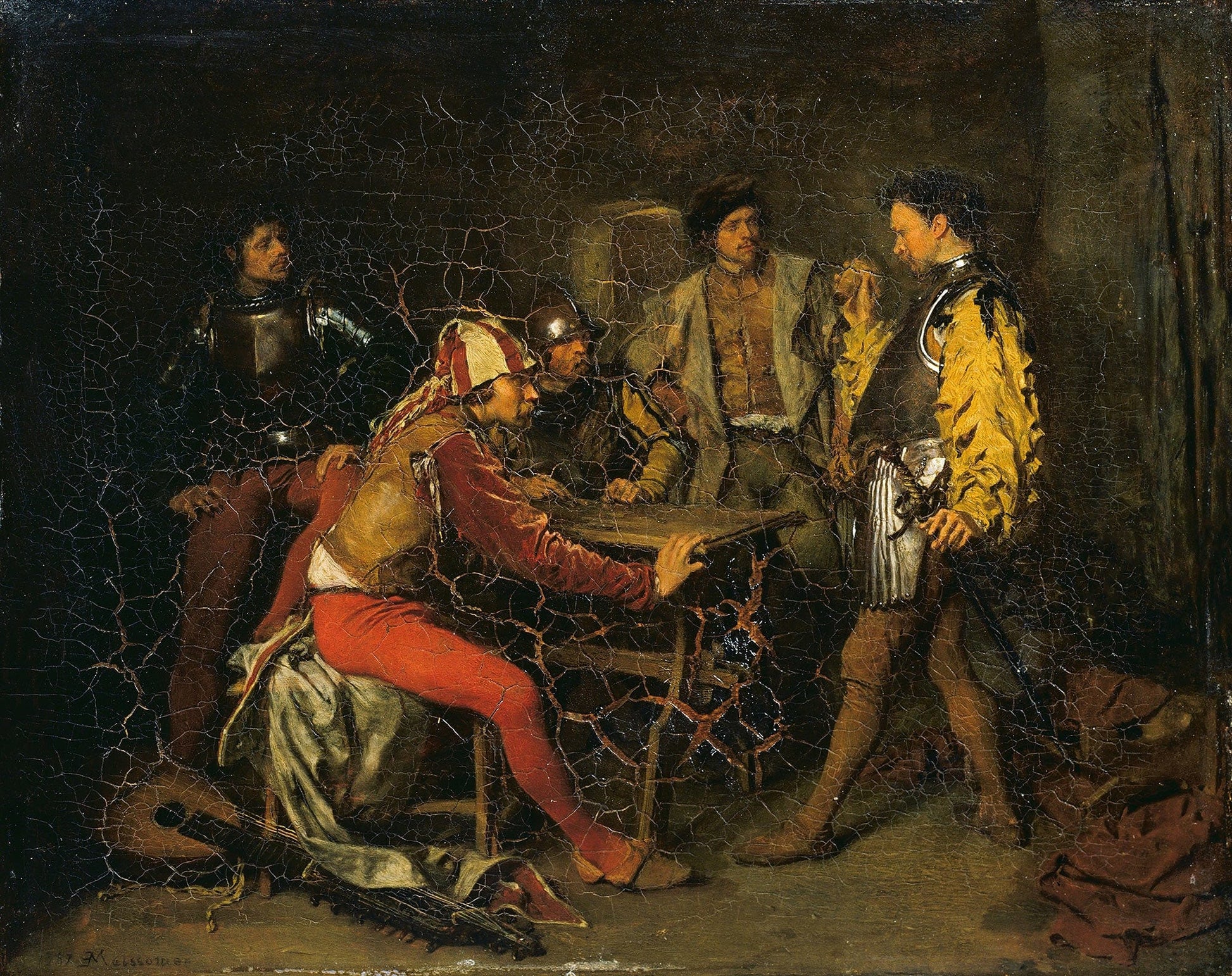 The Guard Room Probably by Ernest Meissonier