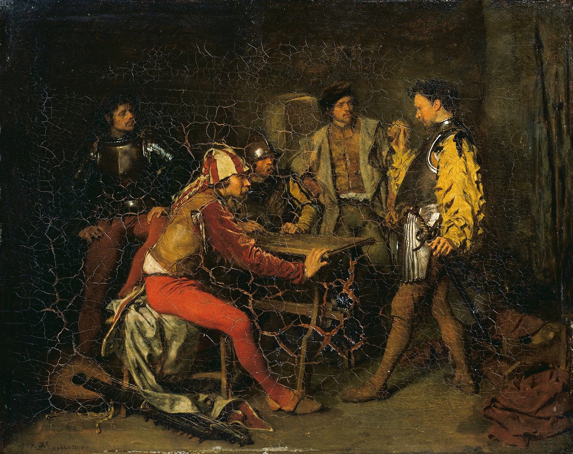 The Guard Room Probably by Ernest Meissonier