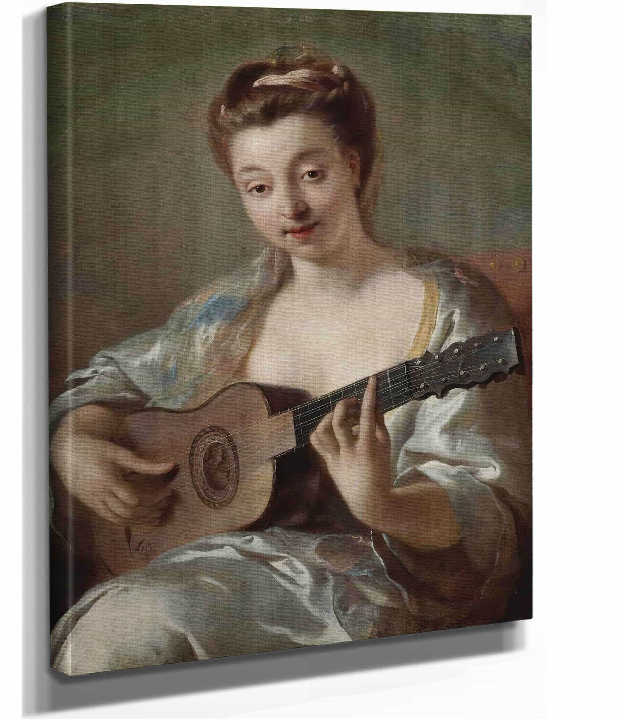 The Guitar Player by Jean Francois De Troy