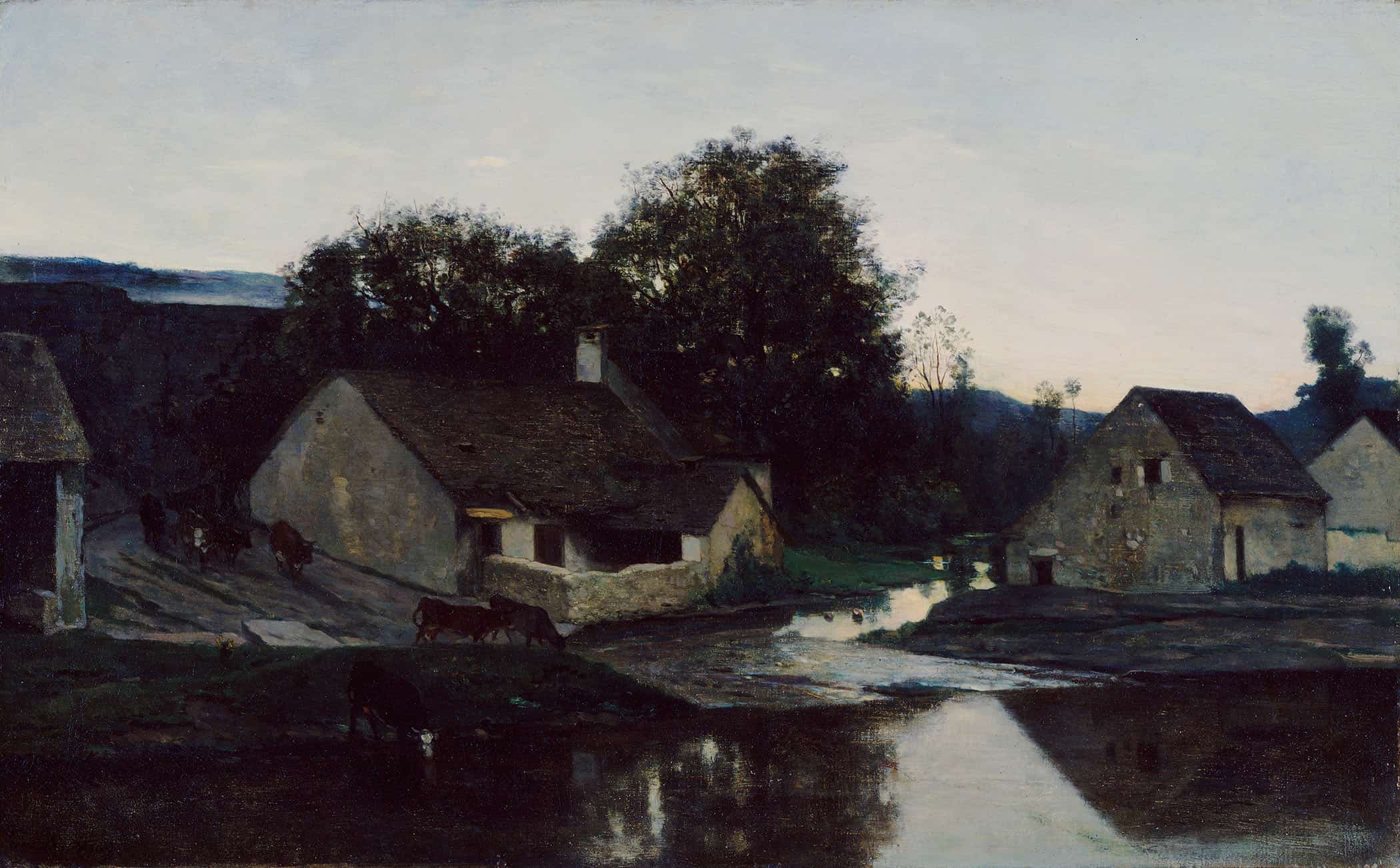The Hamlet Of Optevoz by Charles Francois Daubigny