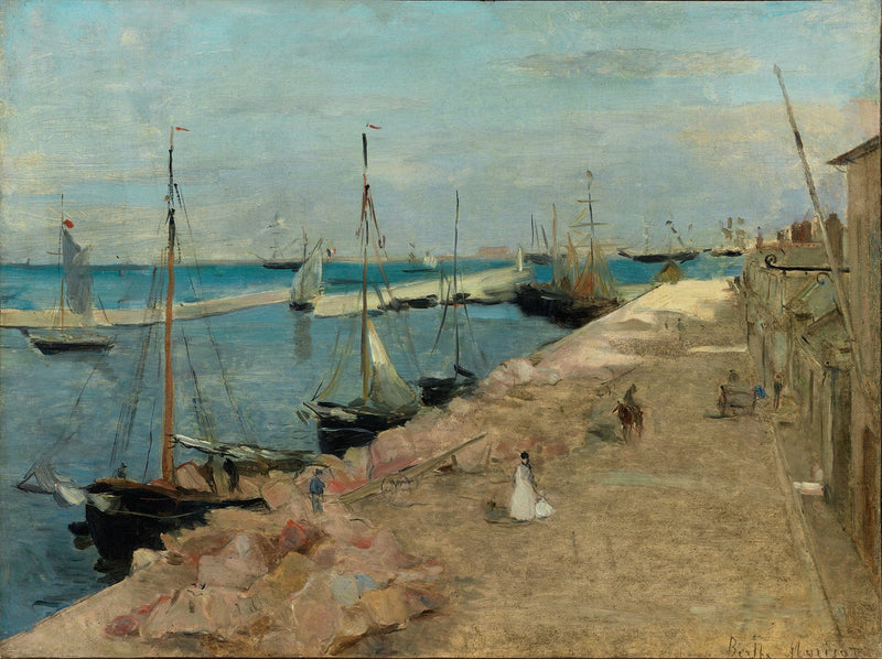 The Harbor At Cherbourg by Berthe Morisot