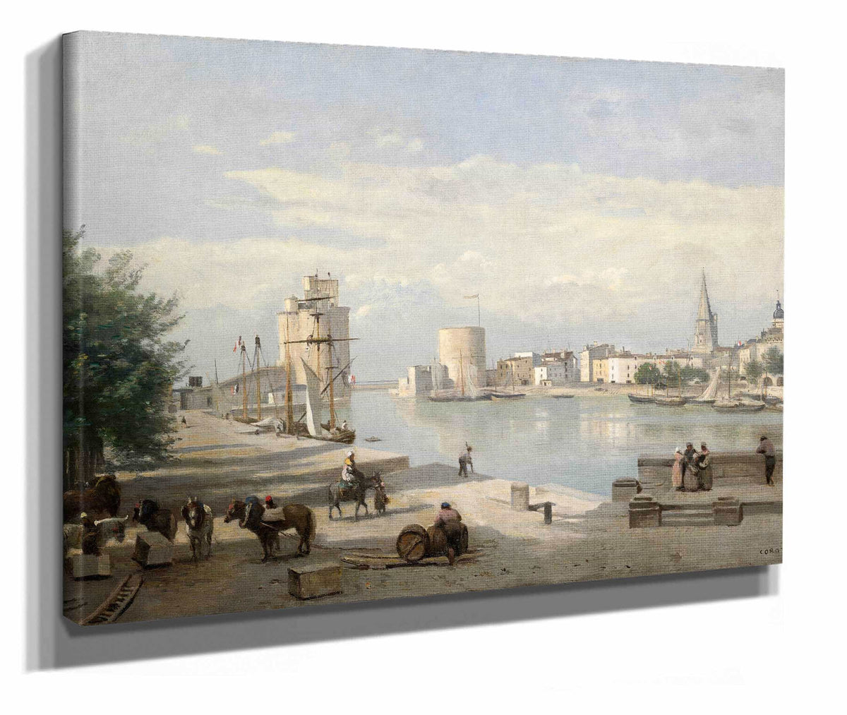 The Harbor Of La Rochelle by Jean Baptiste Camille Corot