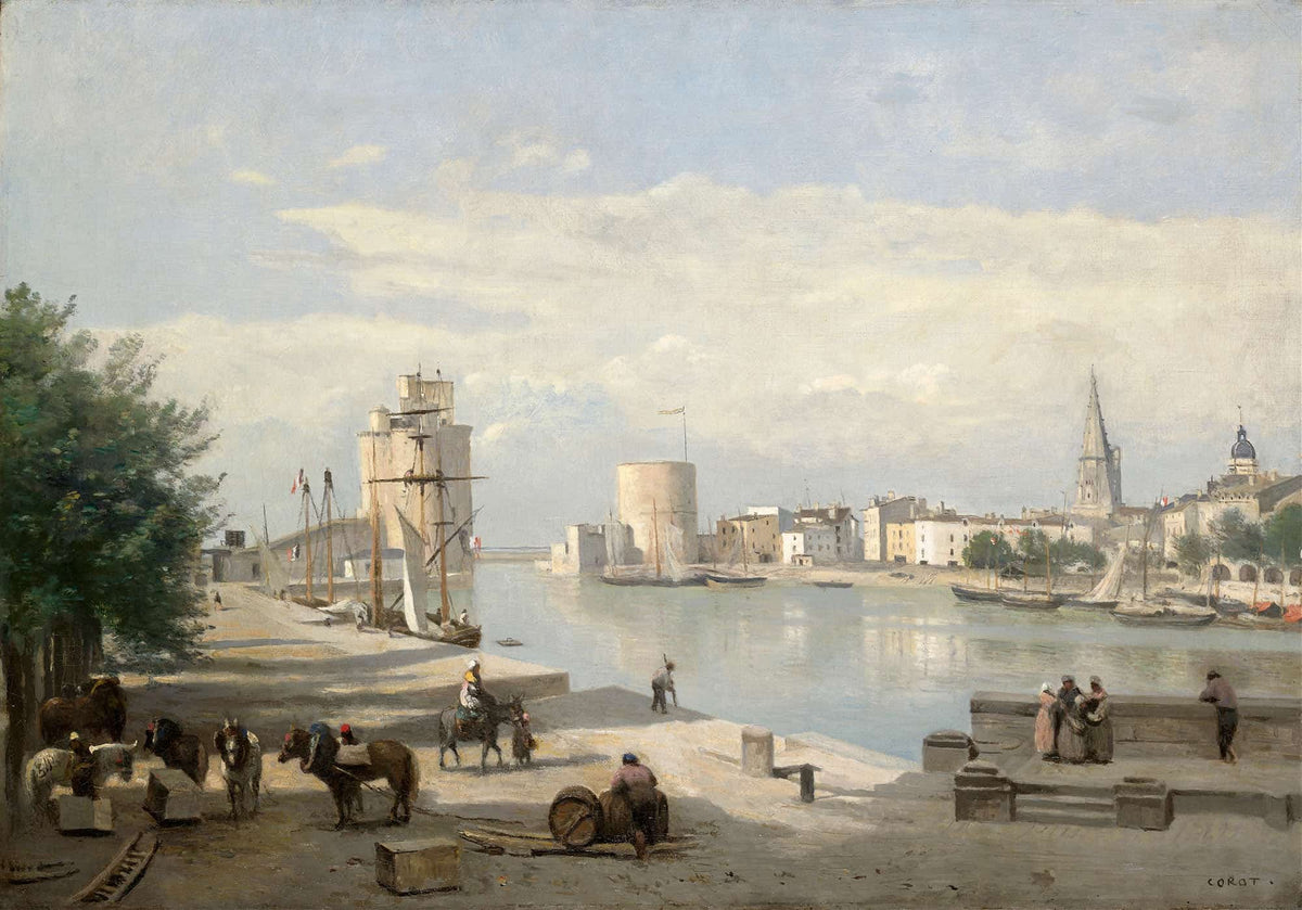 The Harbor Of La Rochelle by Jean Baptiste Camille Corot