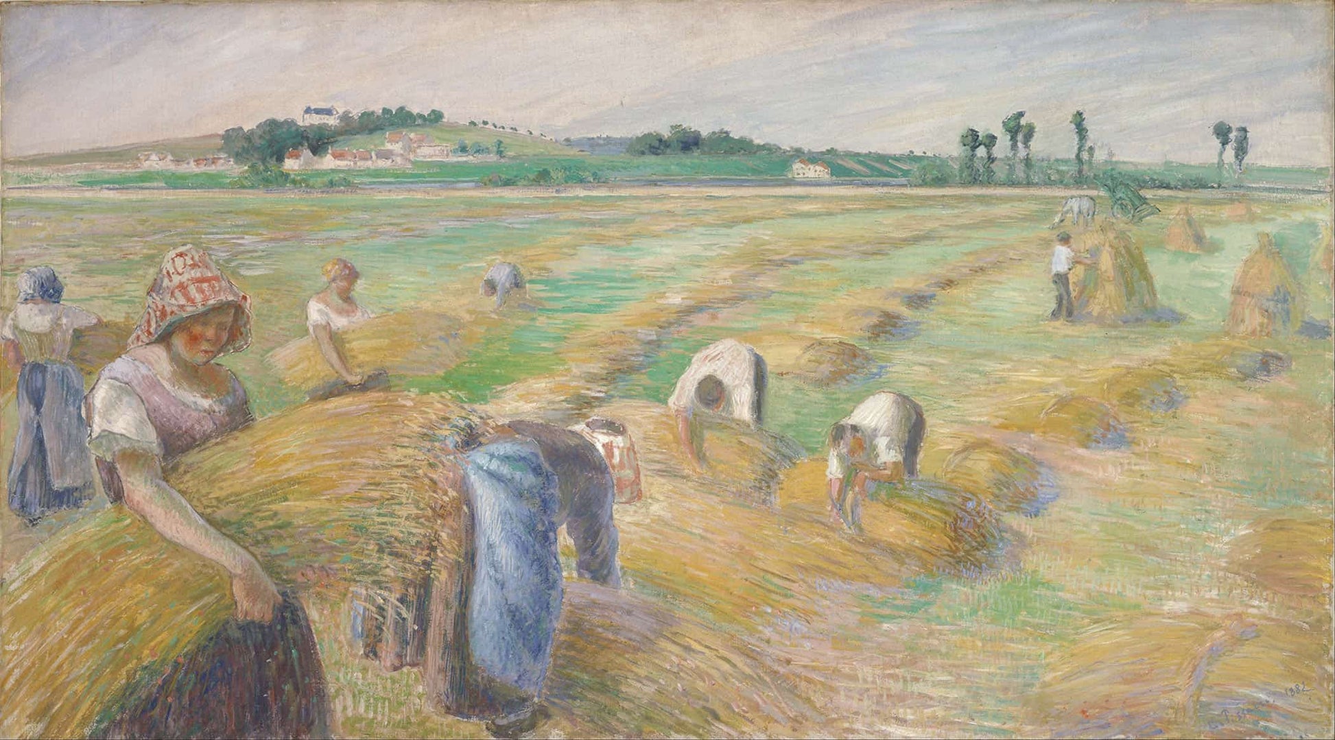 The Harvest by Camille Pissarro