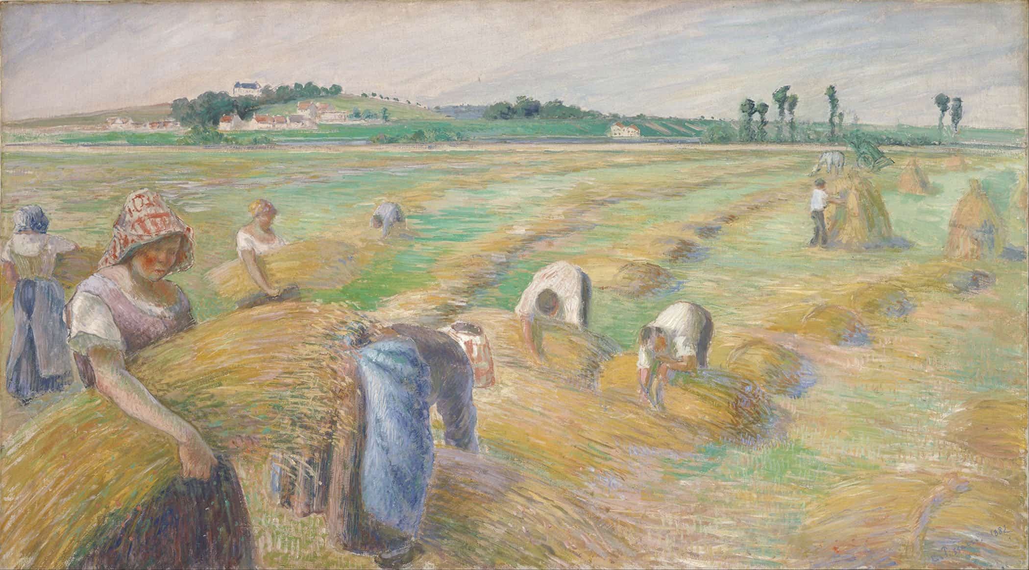 The Harvest by Camille Pissarro