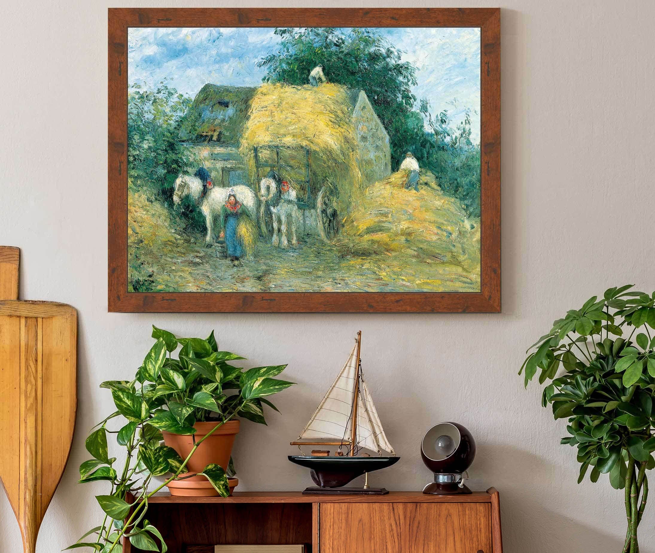 The Hay Cart Montfoucault by Camille Pissarro