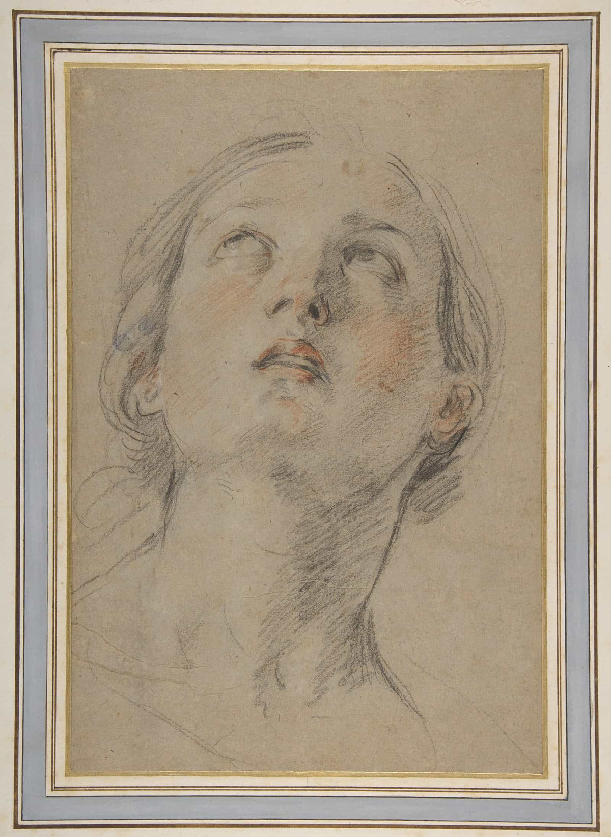 The Head Of A Woman Looking Up Judith   by Guido Reni