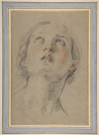 The Head Of A Woman Looking Up Judith   by Guido Reni