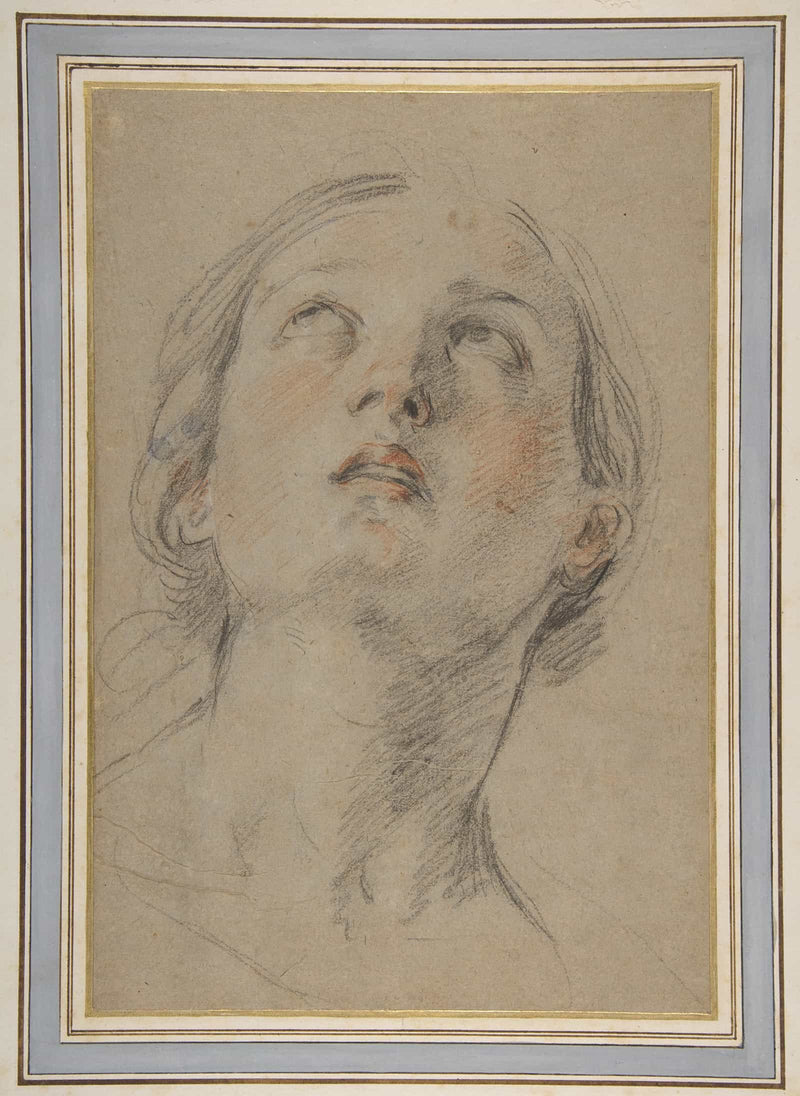 The Head Of A Woman Looking Up Judith   by Guido Reni