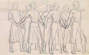 The Head Of Bran By George Meredith Study Of Seven Princes Carrying The Head Of Bran by Sir John Everett Millais