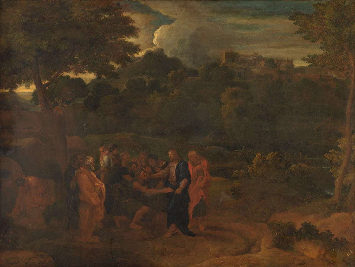 The Healing Of The Two Blind Men At Jericho by Nicolas Poussin