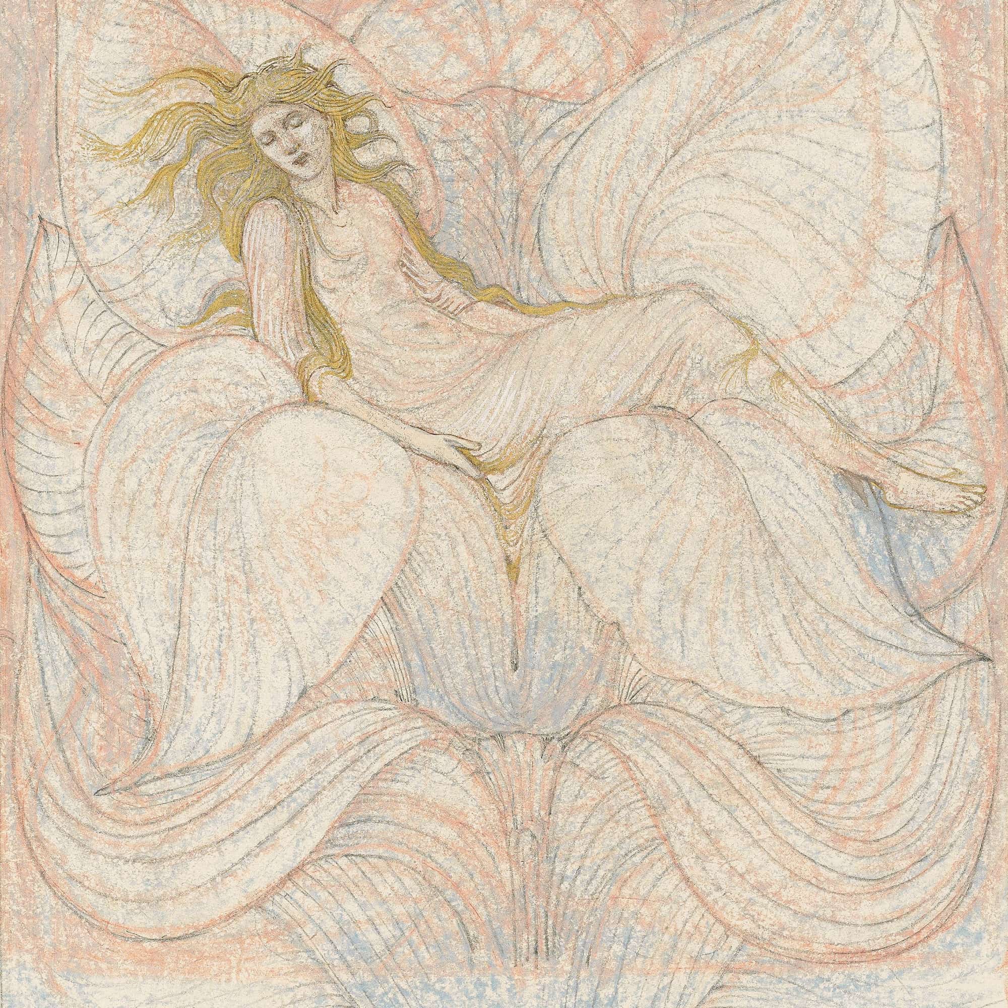 The Heart Of The Lotus by Sir Edward Coley Burne Jones