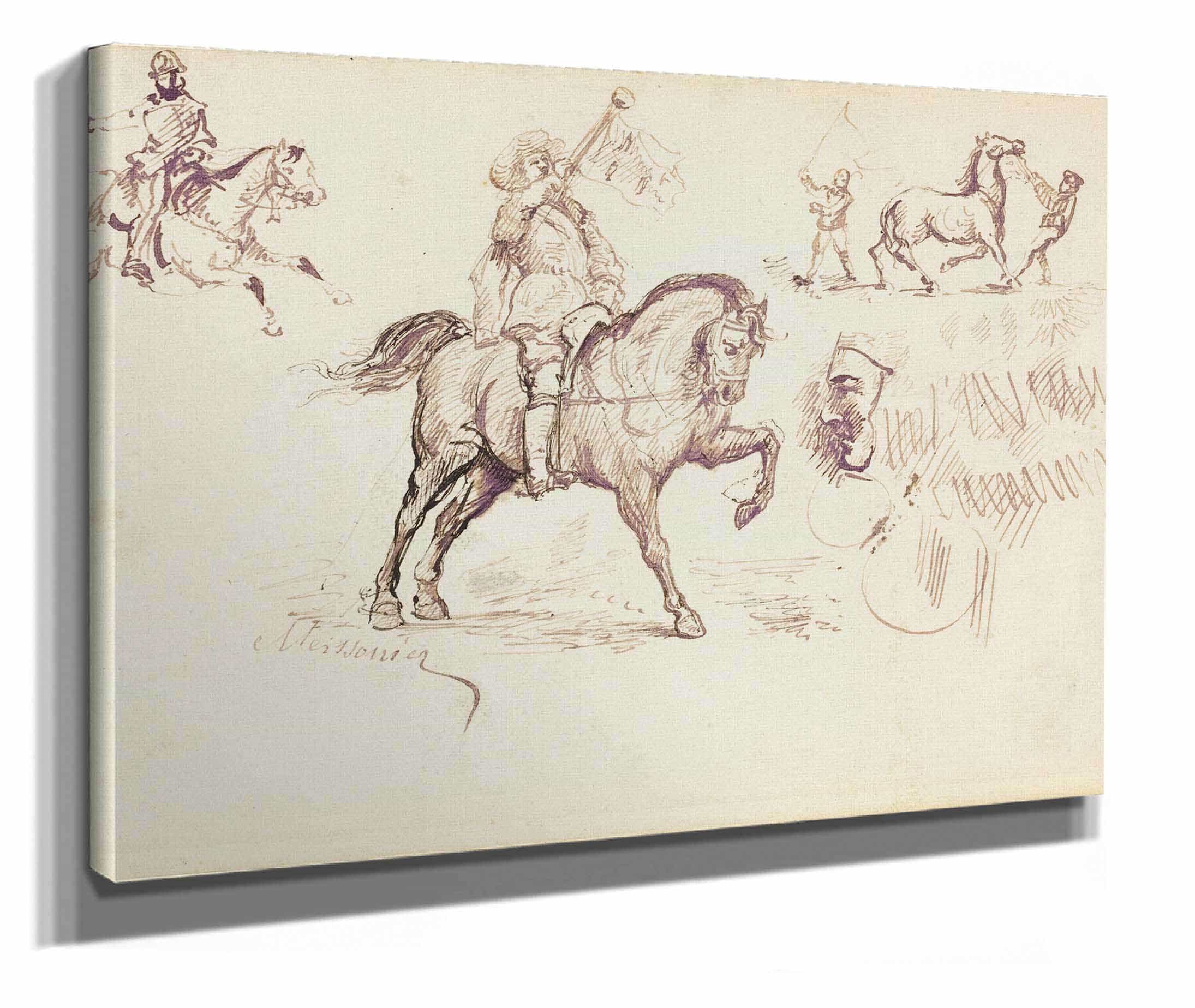 The Herald Of Murcia And Other Studies Recto by Ernest Meissonier
