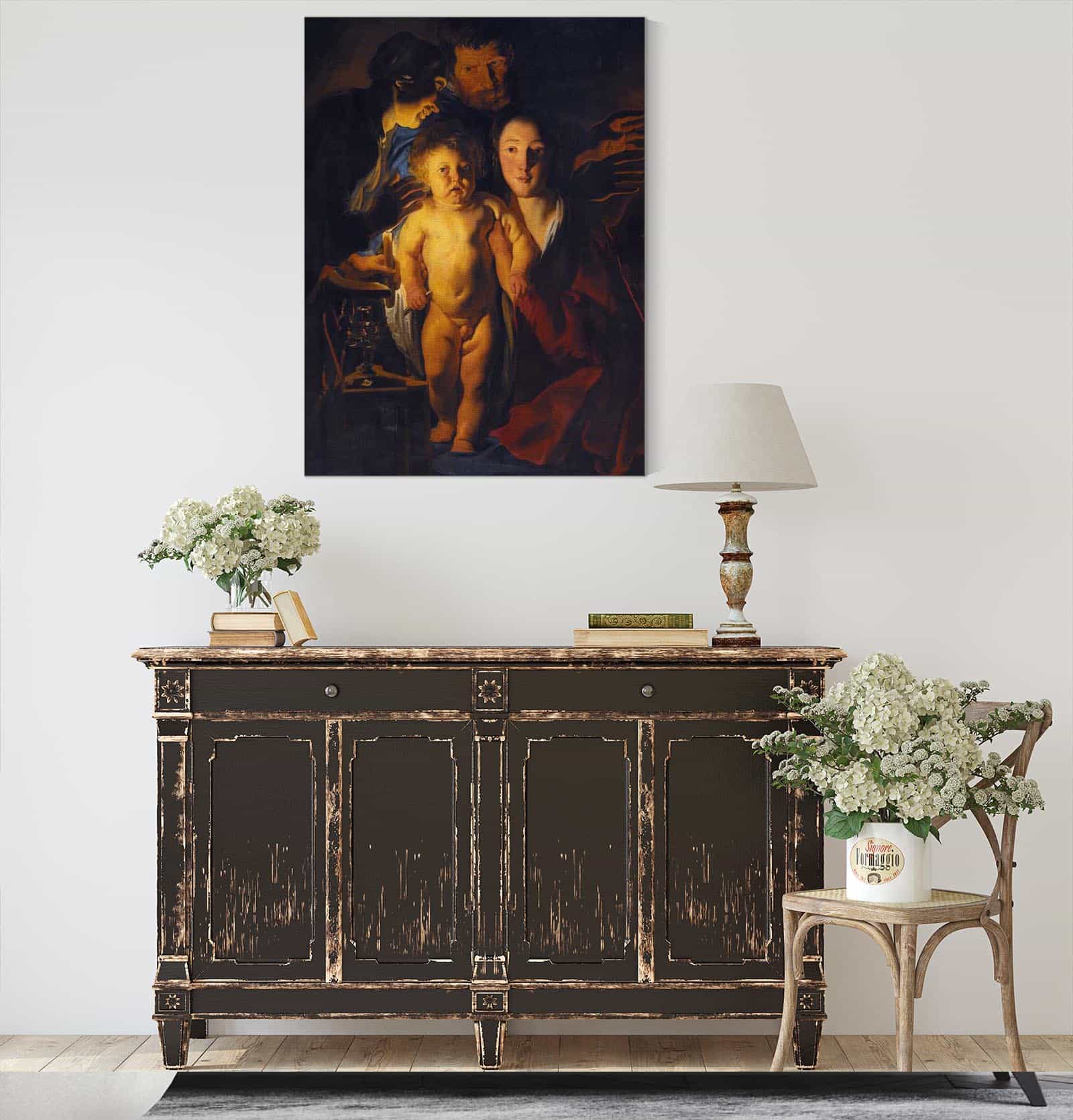 The Holy Family By Candlelight Between Circa And Circa by Jacob Jordaens