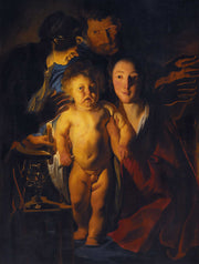 The Holy Family By Candlelight Between Circa And Circa by Jacob Jordaens