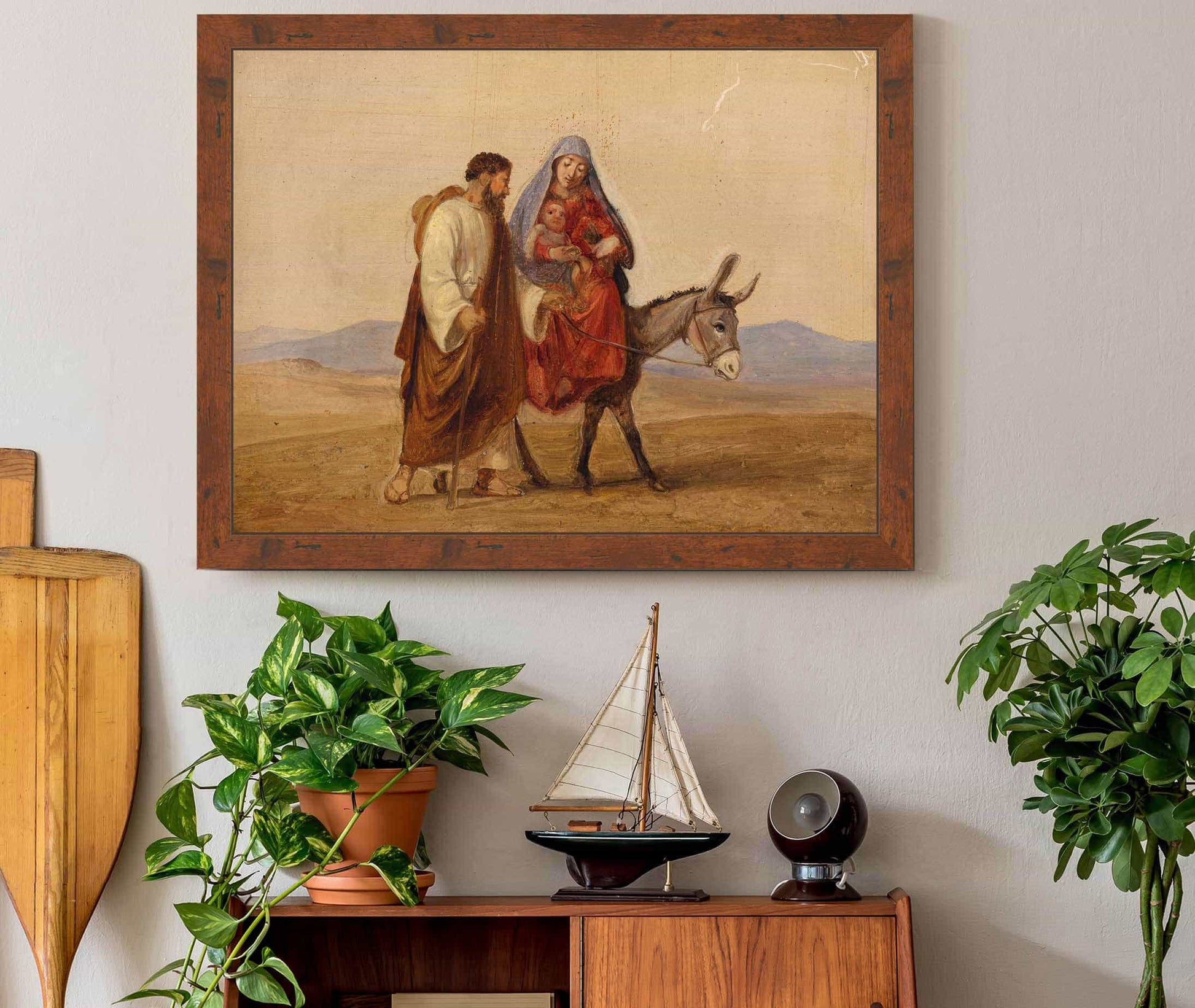 The Holy Family On The Run Sketch by Wilhelm Marstrand