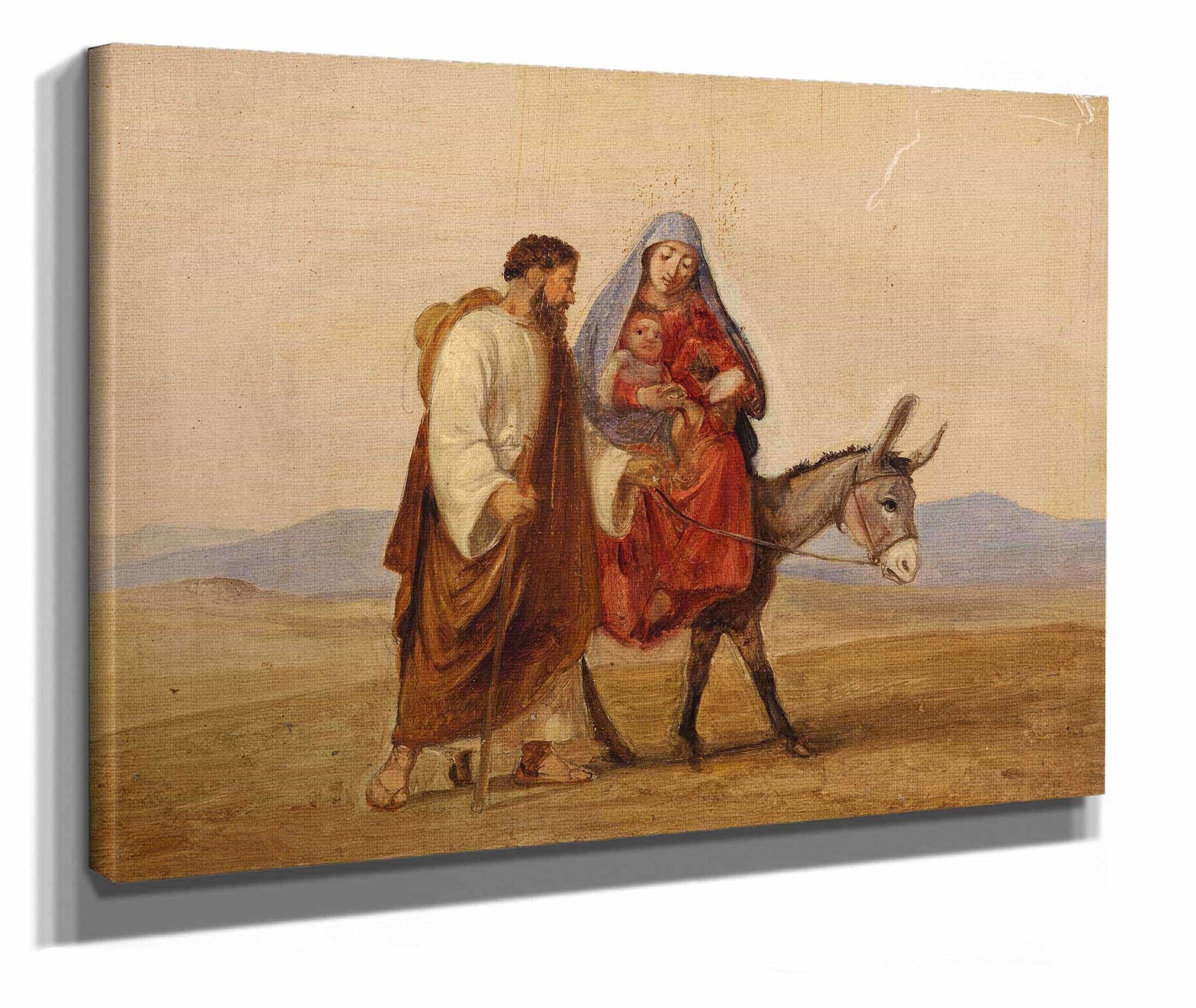 The Holy Family On The Run Sketch by Wilhelm Marstrand