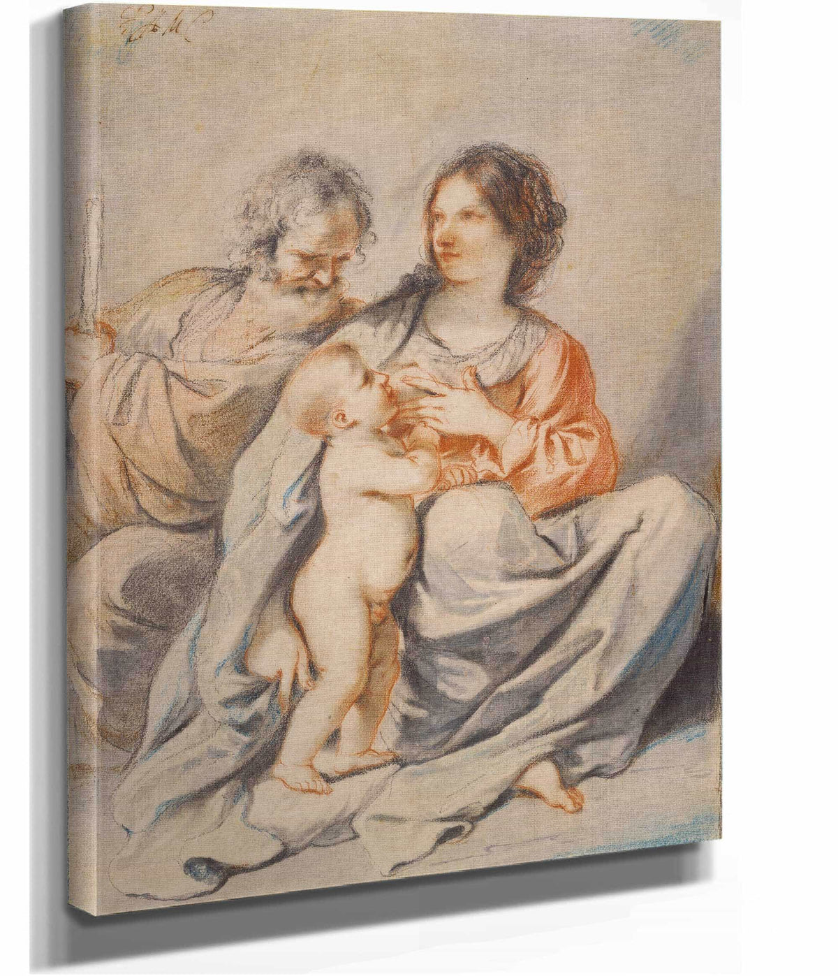The Holy Family S by Guercino