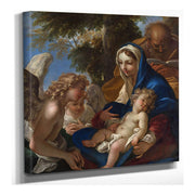 The Holy Family With Angels by Sebastiano Ricci