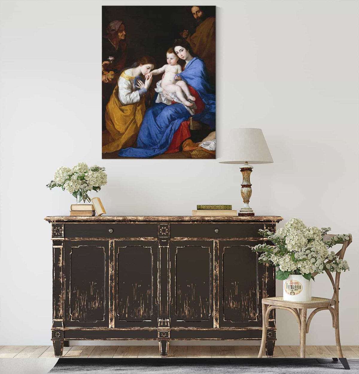 The Holy Family With Saints Anne And Catherine Of Alexandria by Jusepe De Ribera