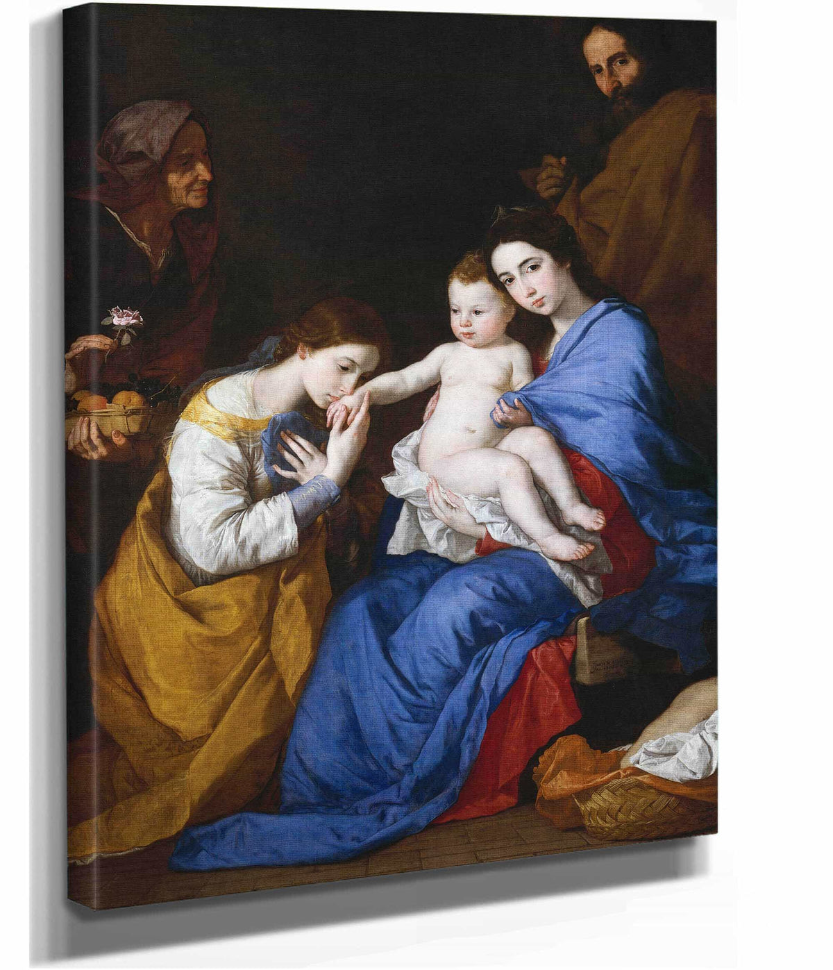 The Holy Family With Saints Anne And Catherine Of Alexandria by Jusepe De Ribera