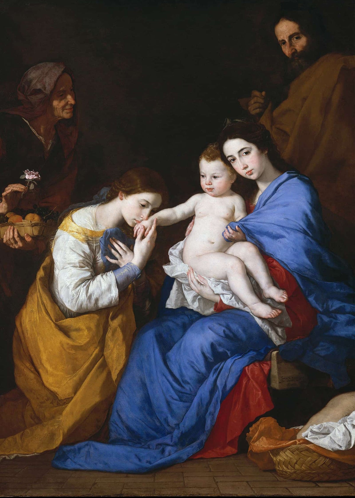 The Holy Family With Saints Anne And Catherine Of Alexandria by Jusepe De Ribera
