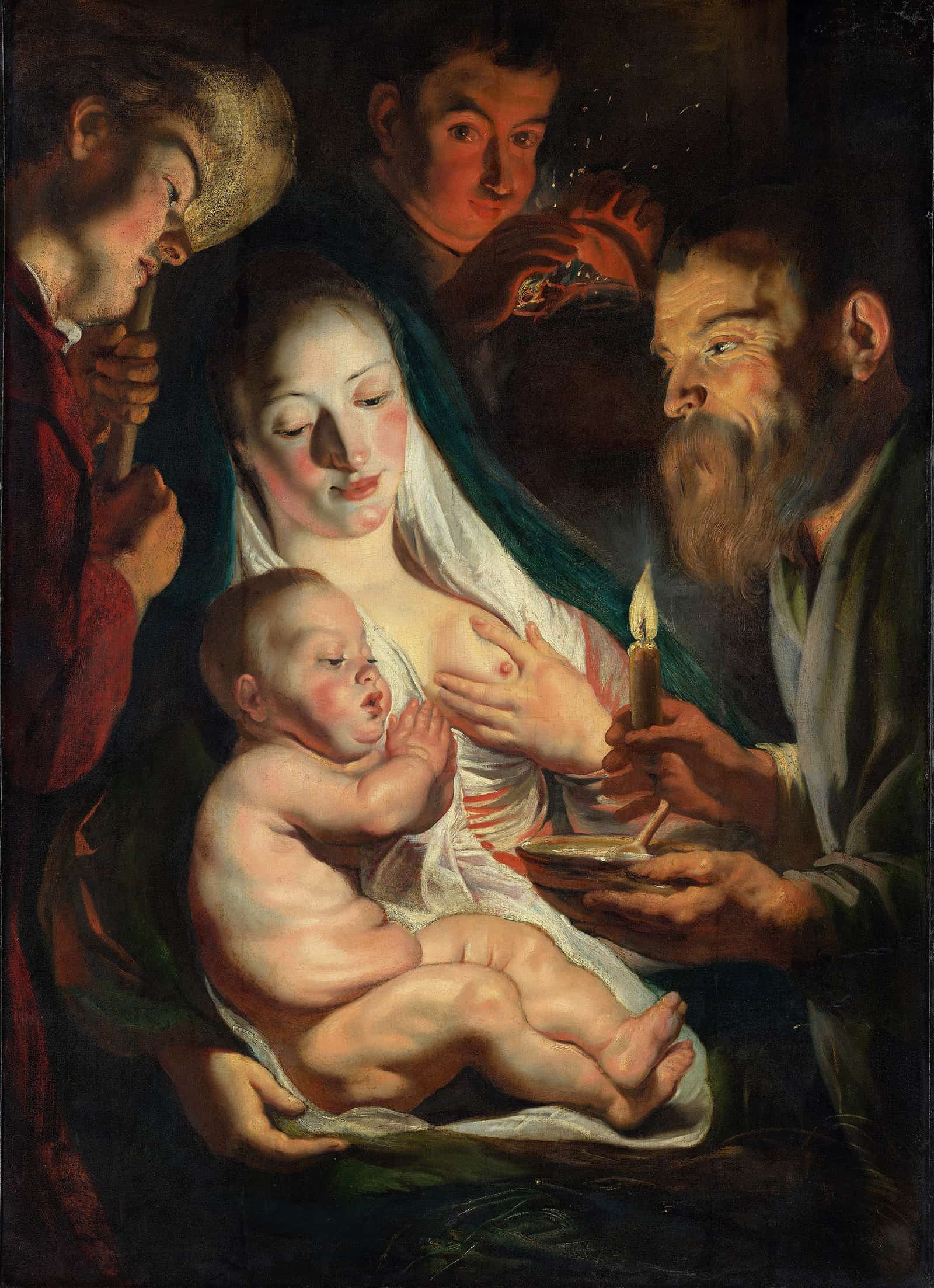 The Holy Family With Shepherds by Jacob Jordaens