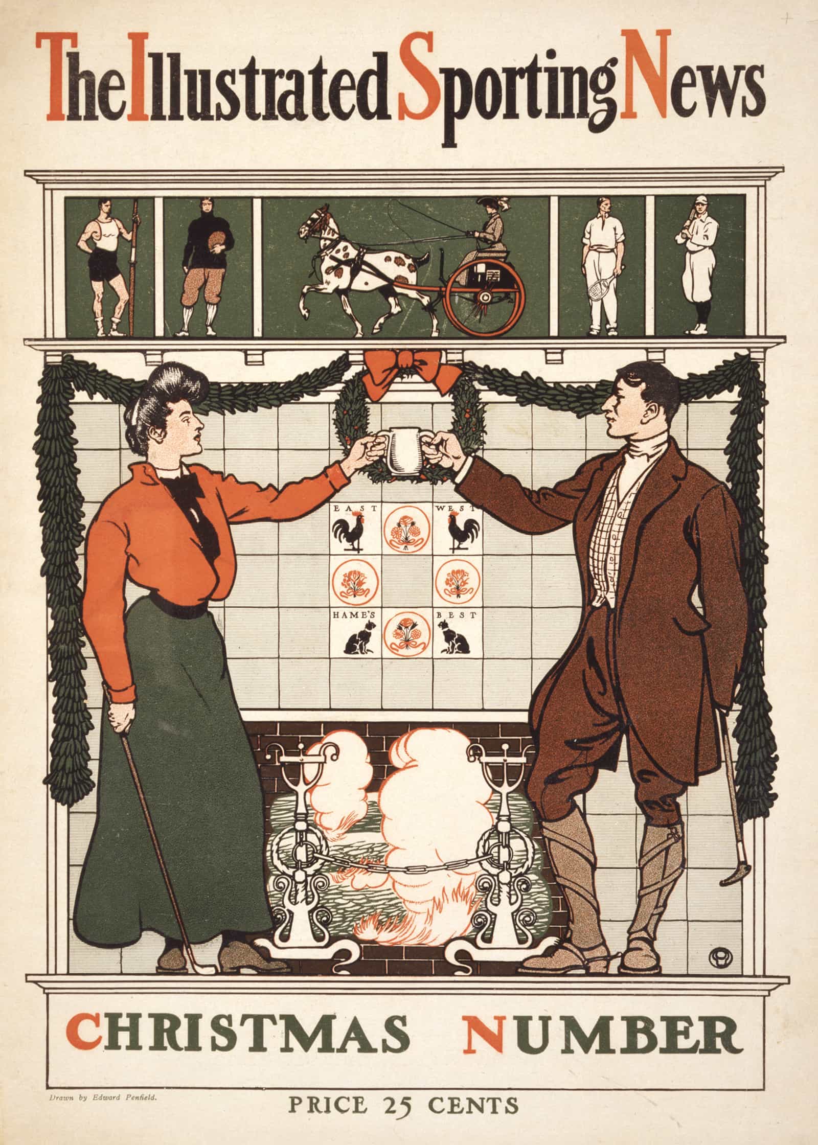 The Illustrated Sporting News Christmas Number by Edward Penfield