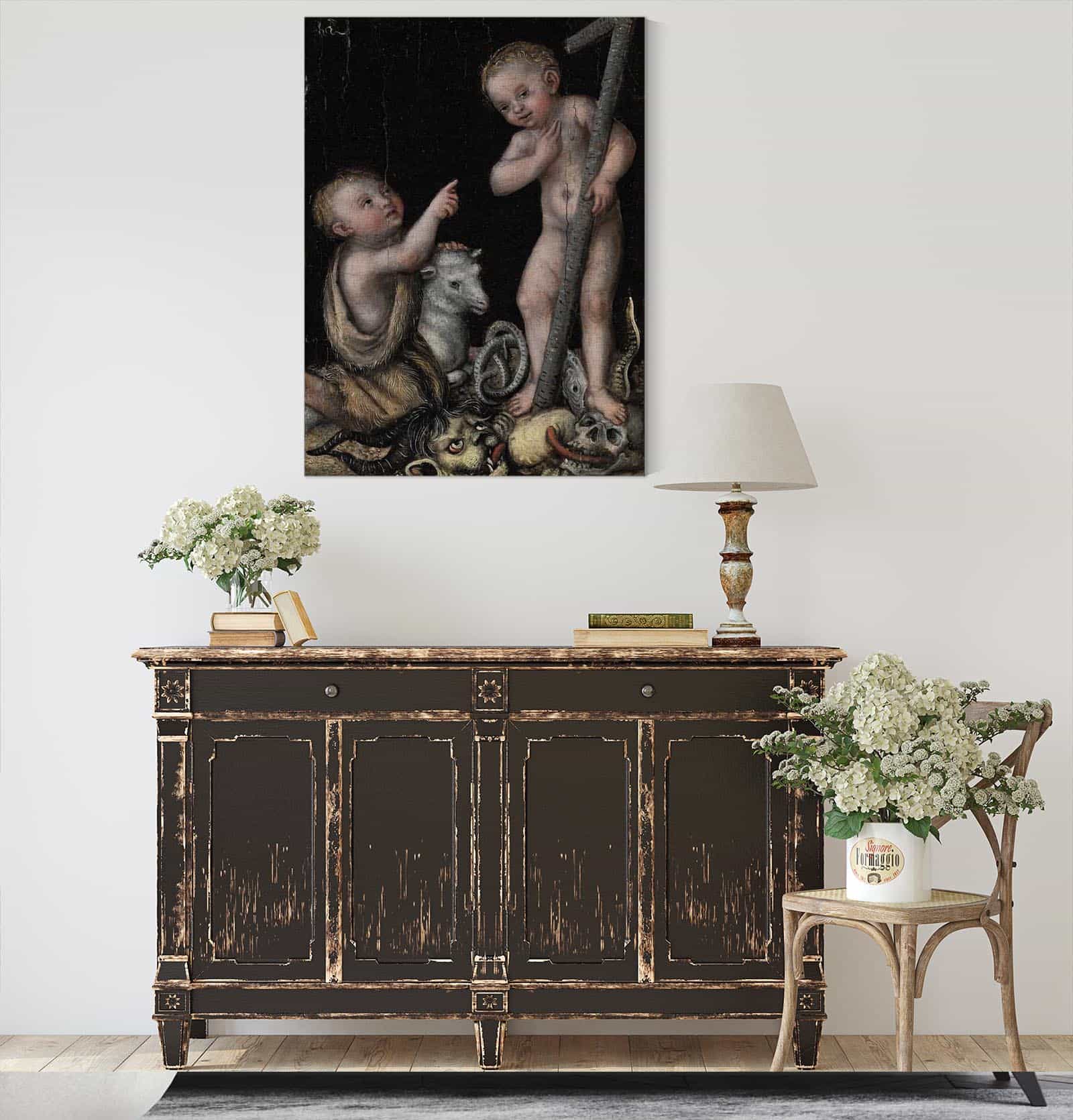 The Infant Christ And Saint John The Baptist by Lucas Cranach The Elder