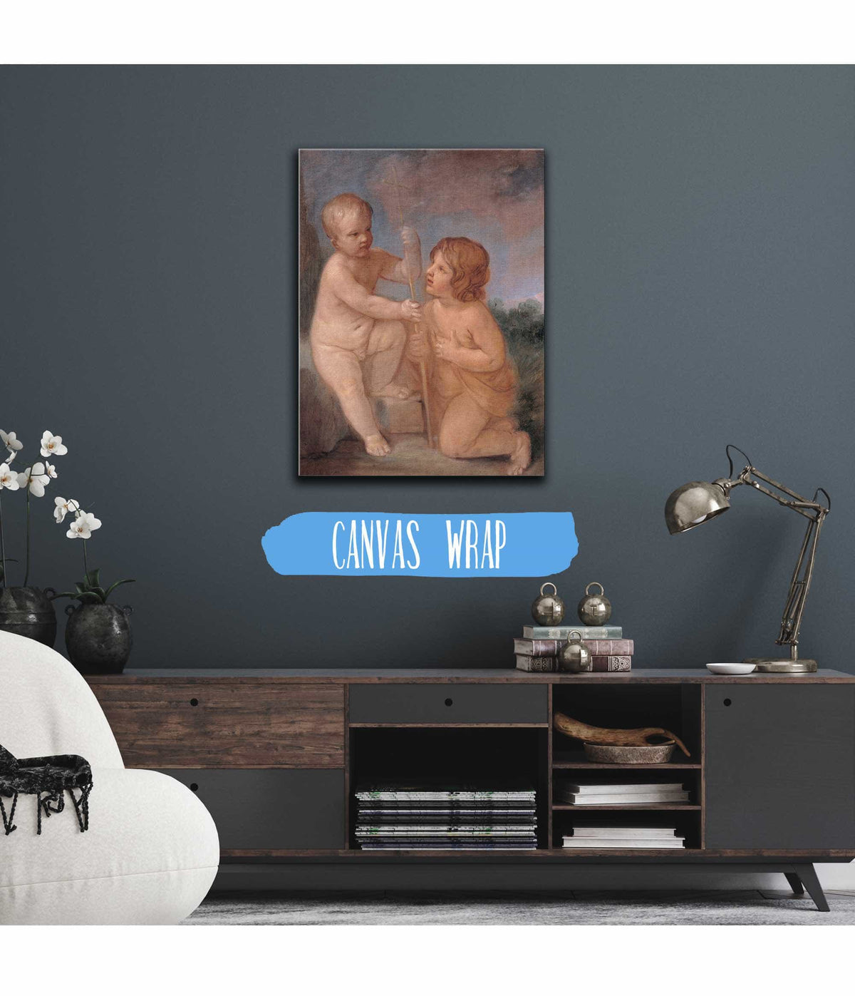 The Infant Jesus And St John Between And by Guido Reni