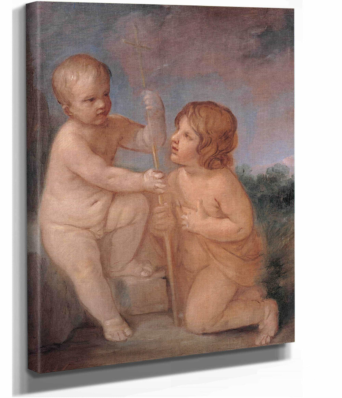 The Infant Jesus And St John Between And by Guido Reni