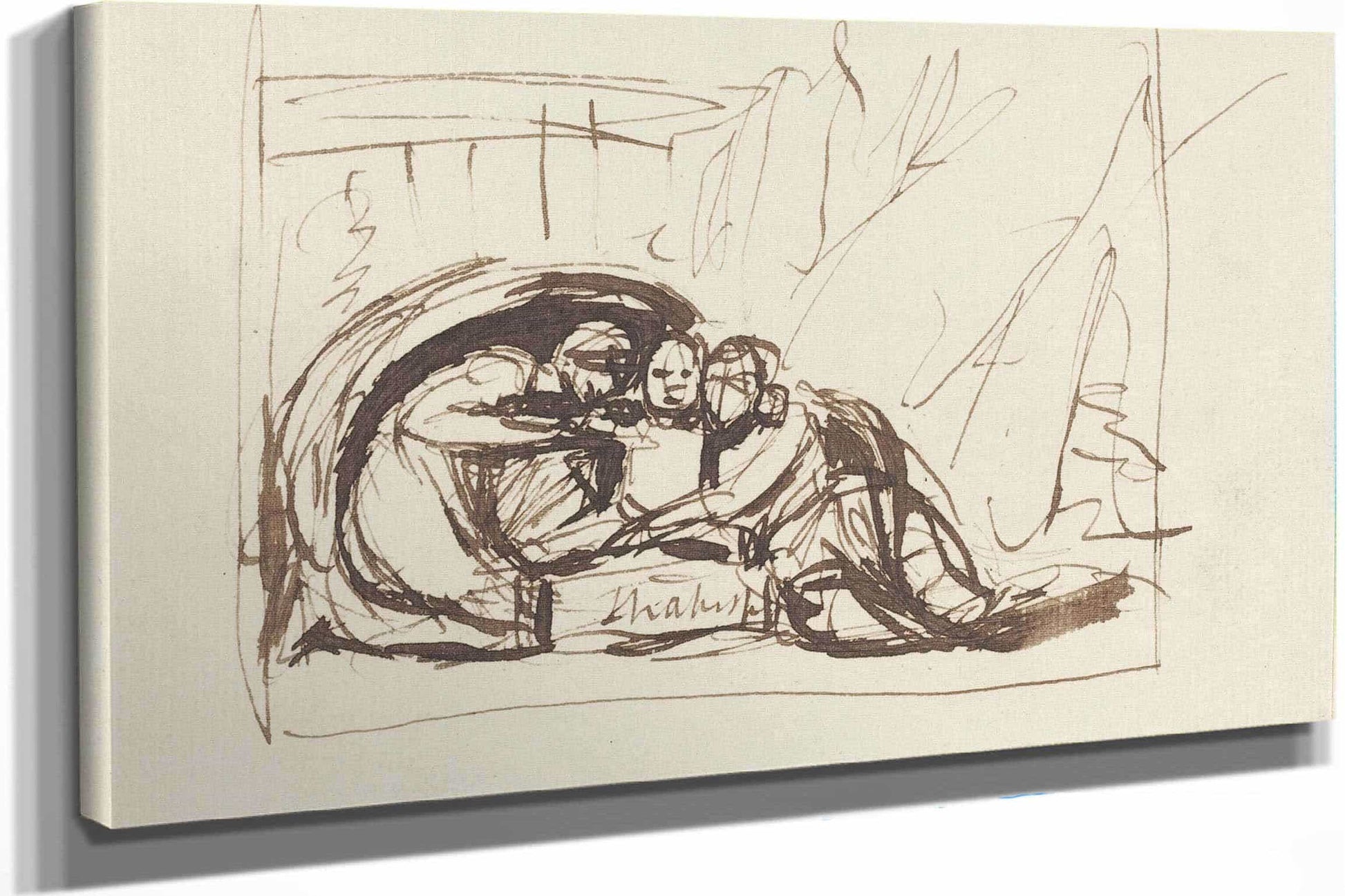 The Infant Shakespeare Nursed By Comedy And Tragedy by George Romney
