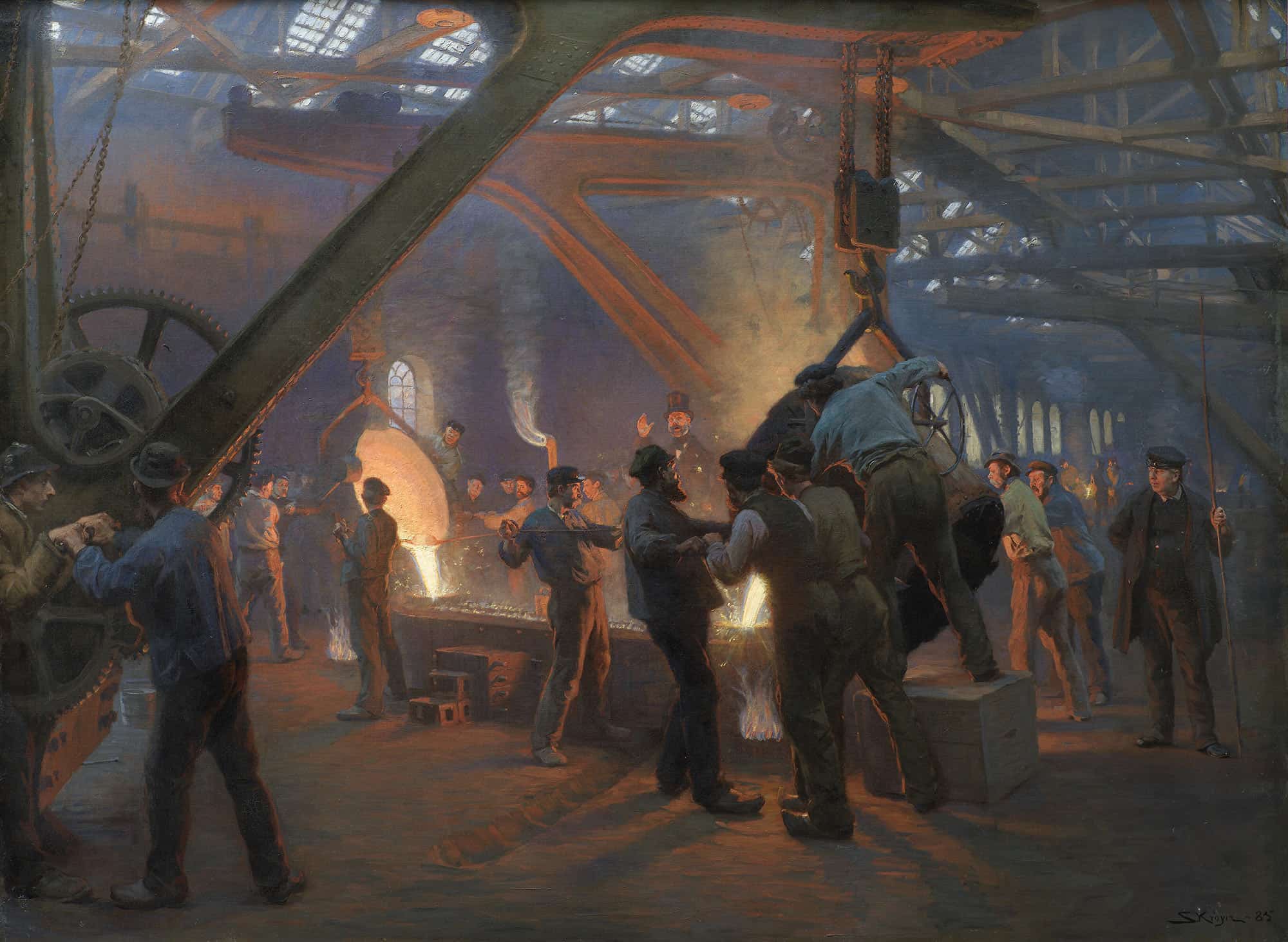 The Iron Foundry Burmeister And Wain by Peder Severin Kroyer