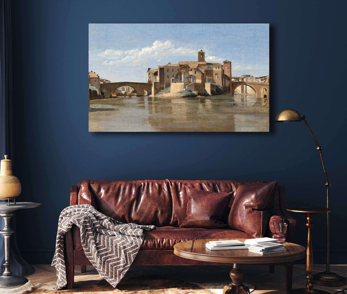 The Island And Bridge Of San Bartolomeorome by Jean Baptiste Camille Corot